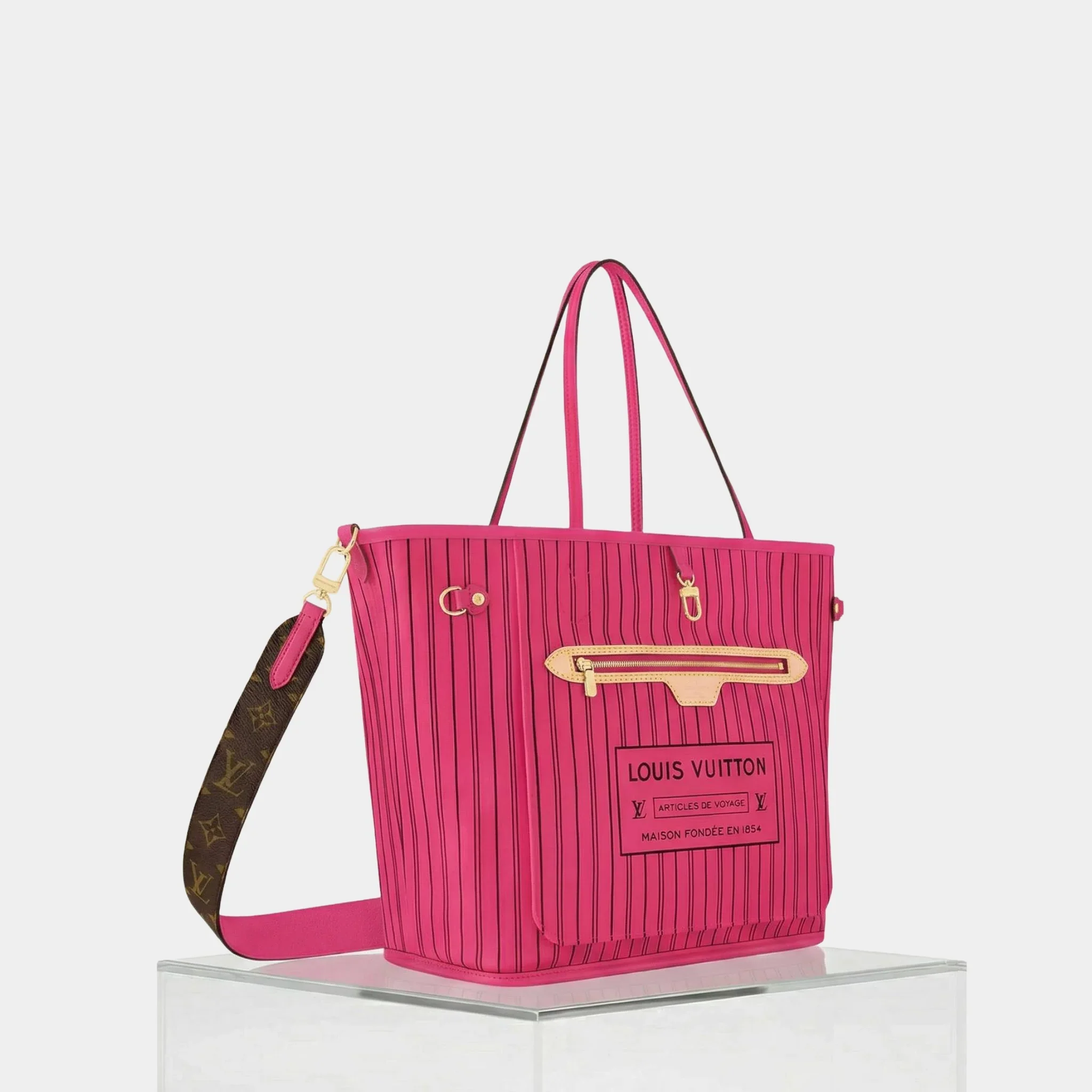 Louis Vuitton Neverfull Bandoulière Monogram Inside Out MM Handbag - Image 8