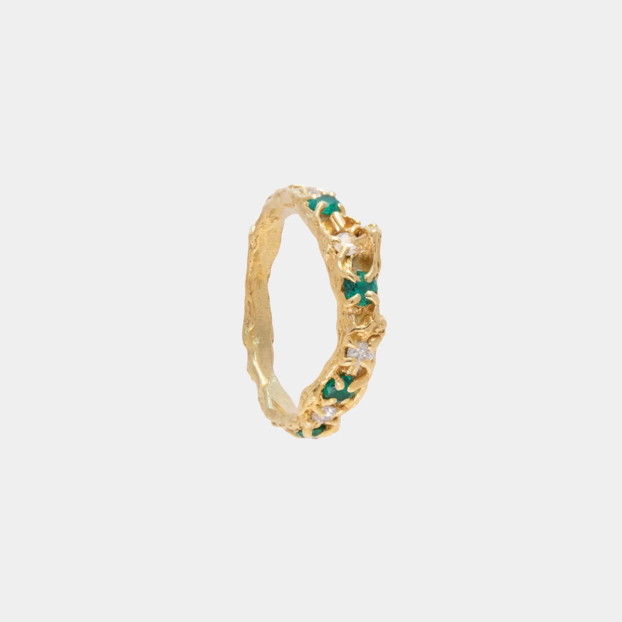 Alba Emerald Moissanite Ring