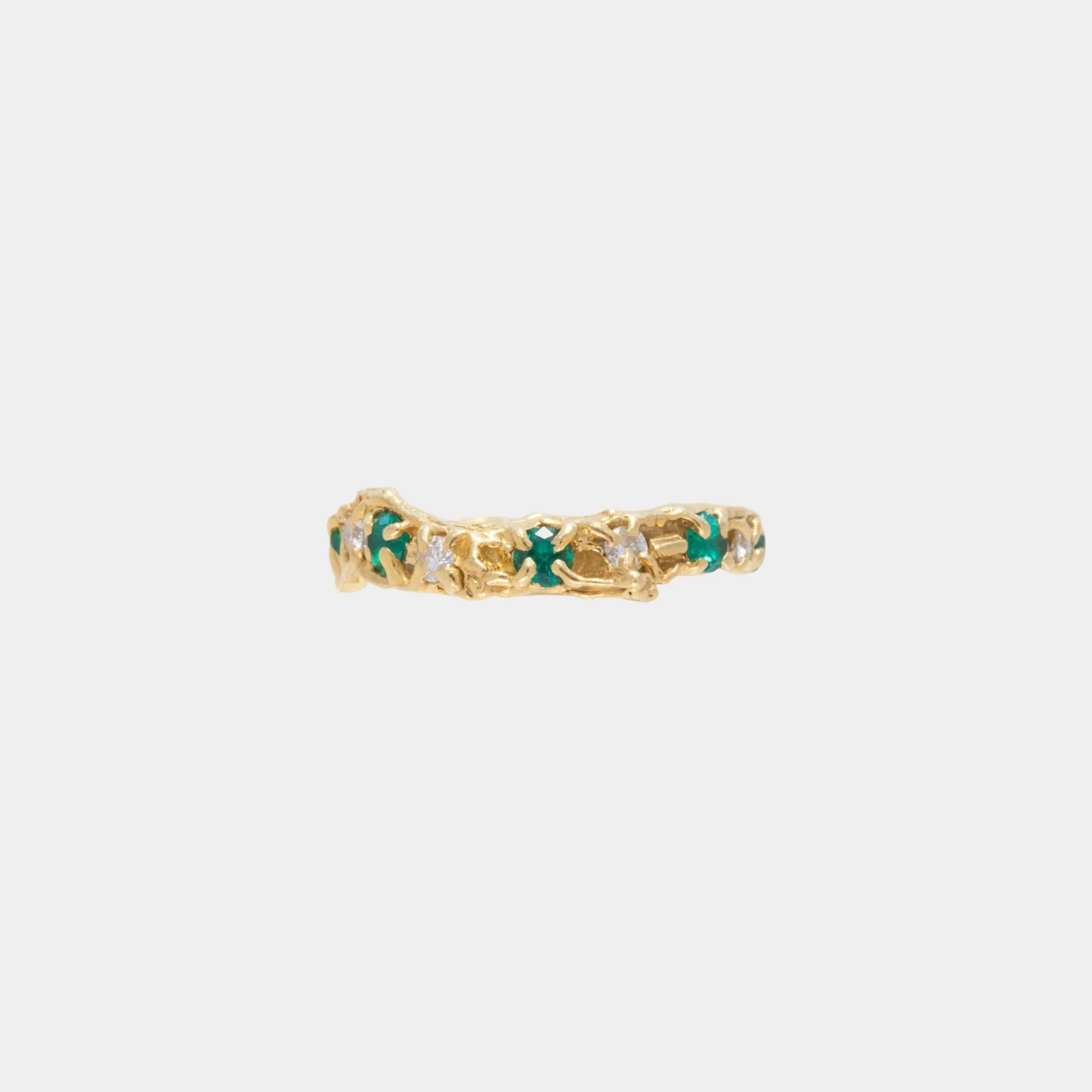 Alba Emerald Moissanite Ring - Image 2