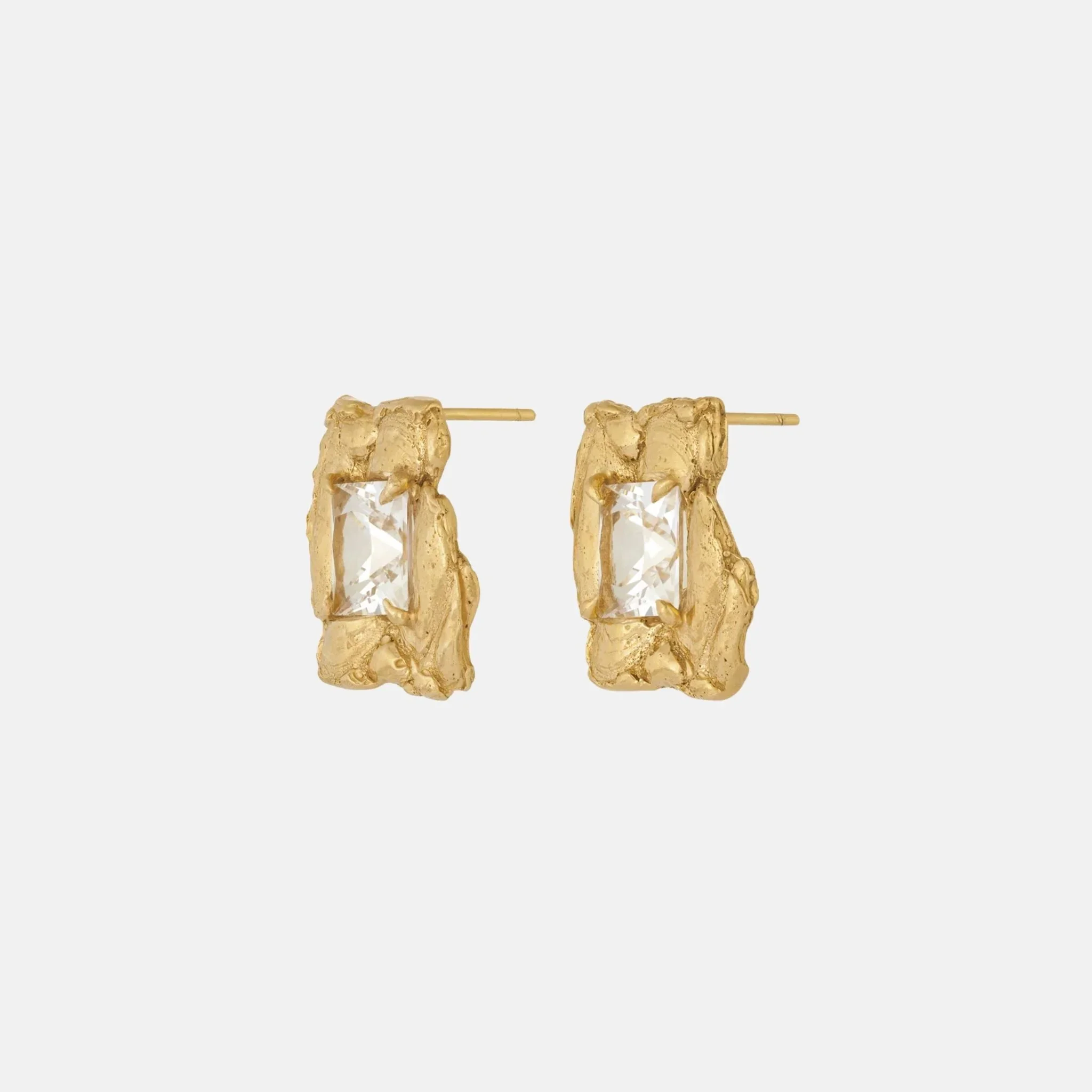 Jaqi 18K Gold Plated Recycled Silver Earrings - Image 2