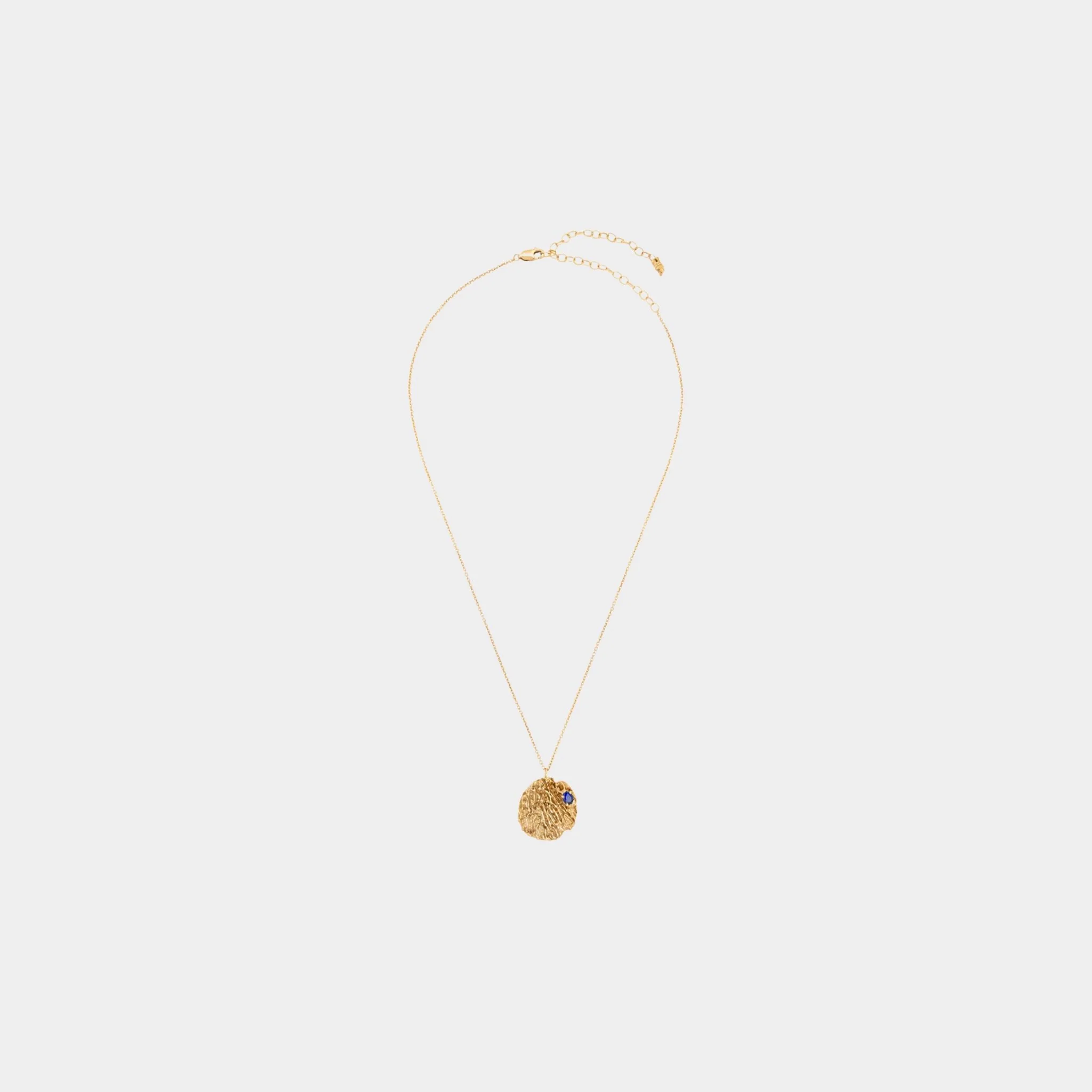 Maitake Sapphire Medallion Necklace - Image 2