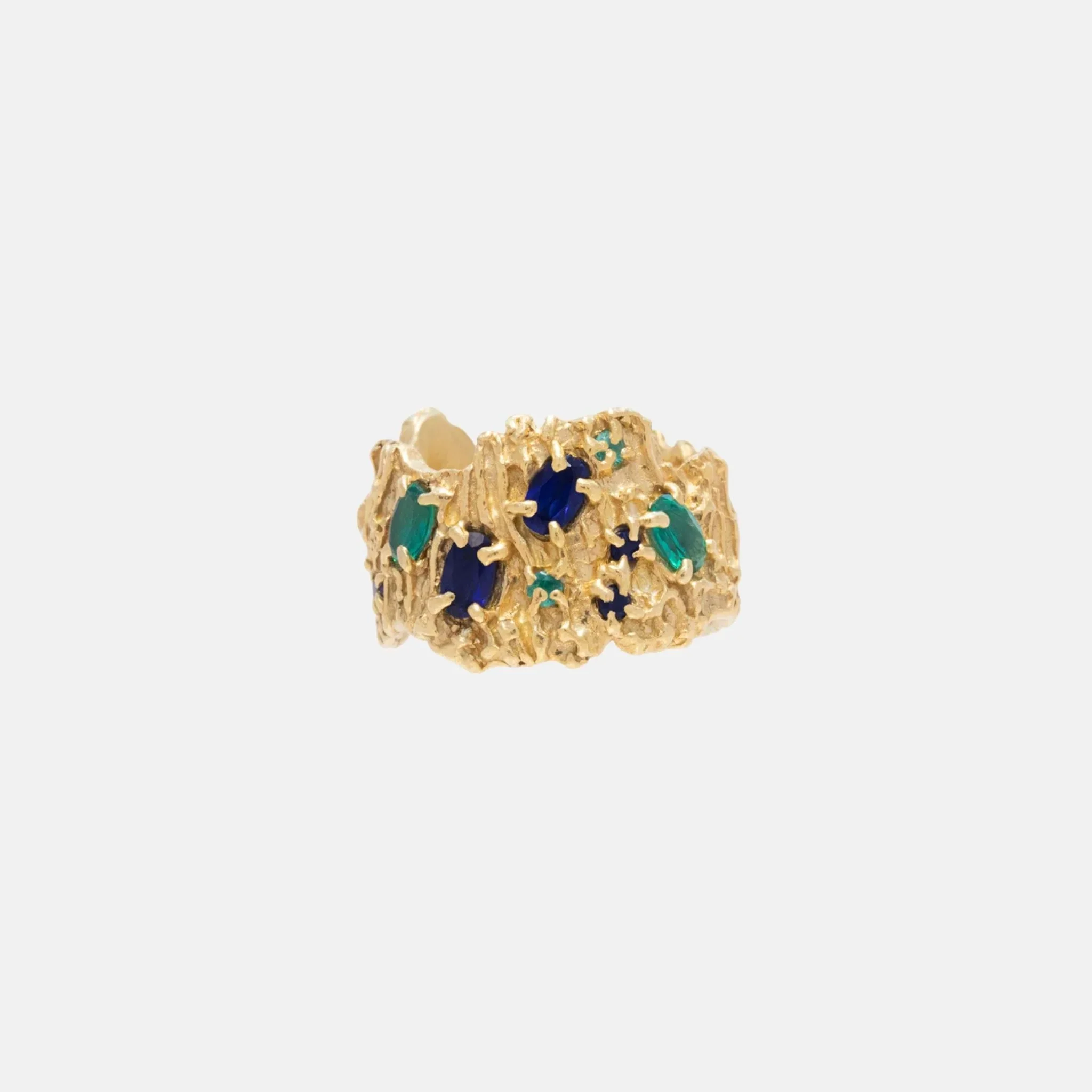 Shiitake 18K Gold Plated Recycled Silver Ring - Image 2