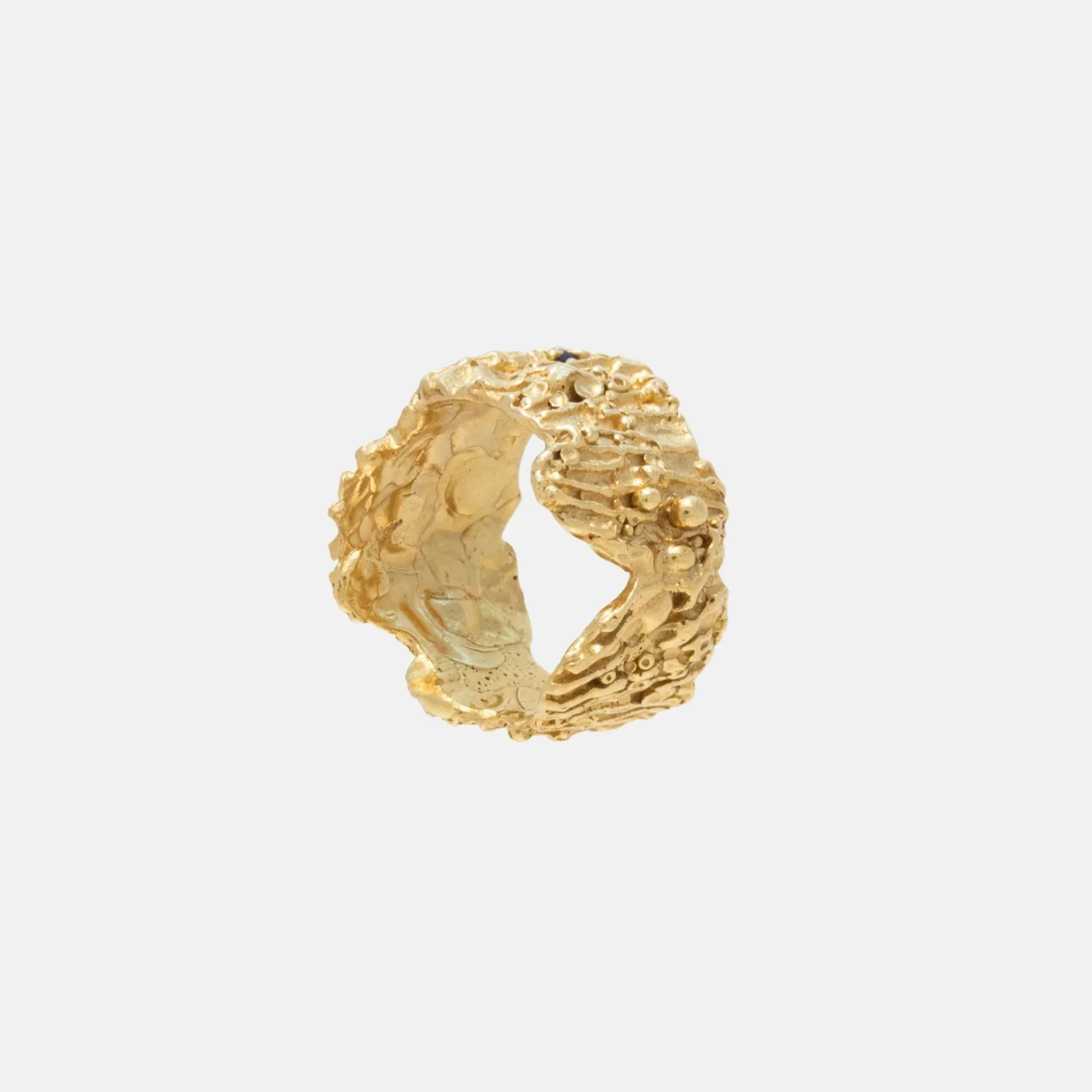 Shiitake 18K Gold Plated Recycled Silver Ring - Image 3