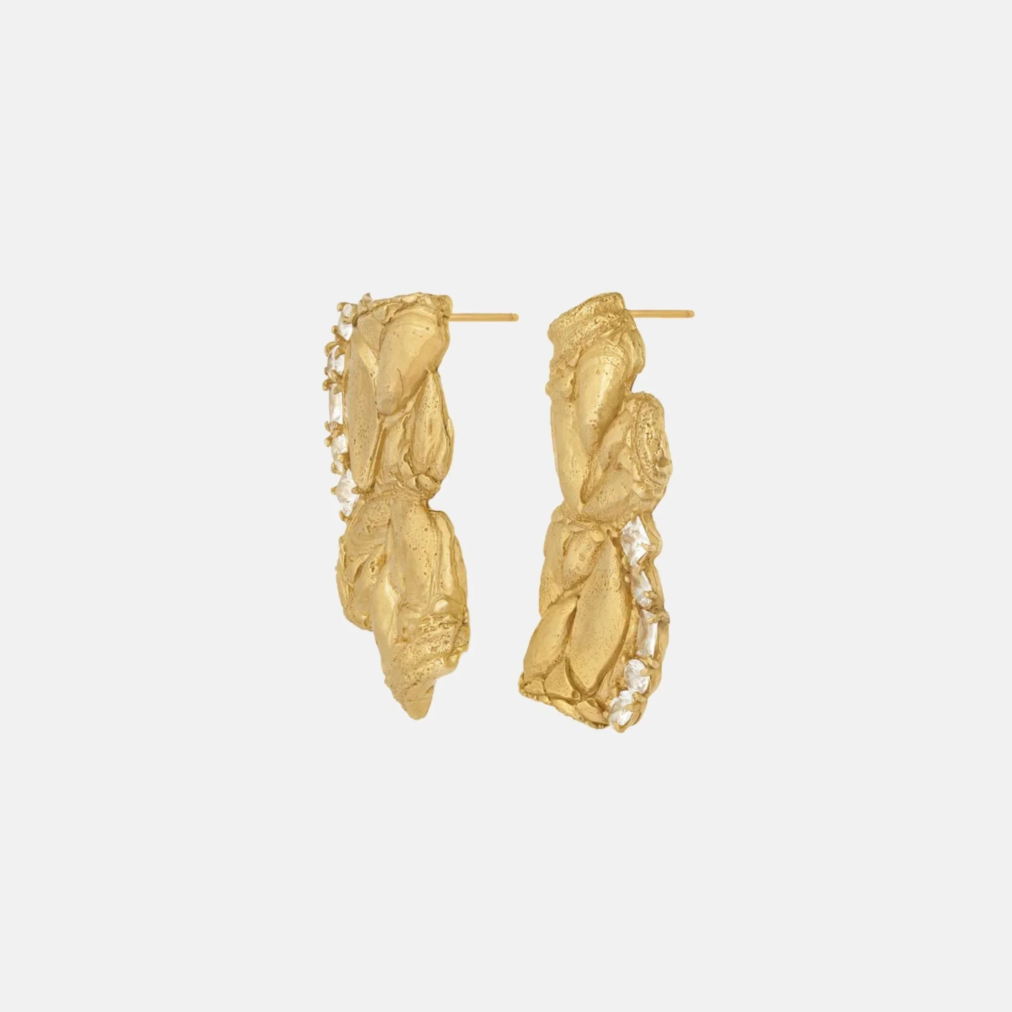 Zakia 18K Gold Plated Recycled Silver Earrings - Image 2