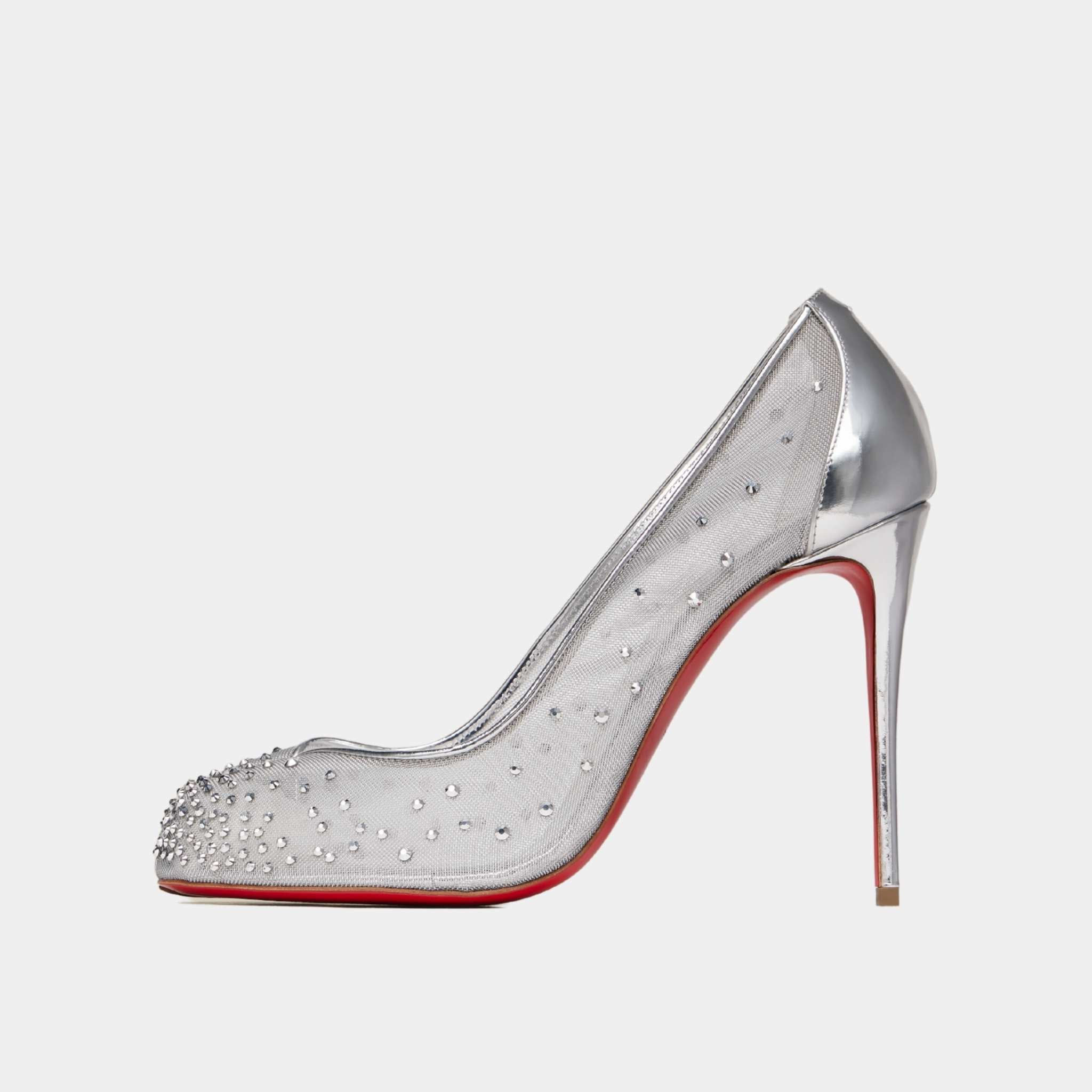 Bridiela Una Strass Pump Mesh with Calf Leather - Image 7