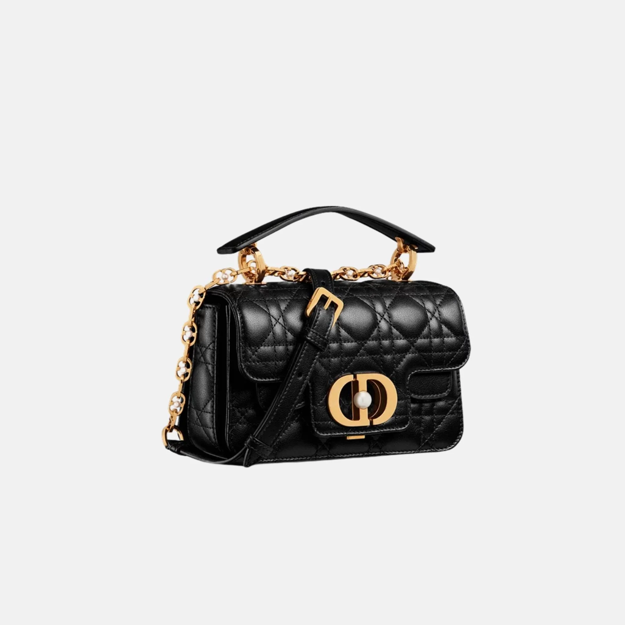 Mini Dior Jolie Top Handle Bag In Cannage Calfskin - Image 3