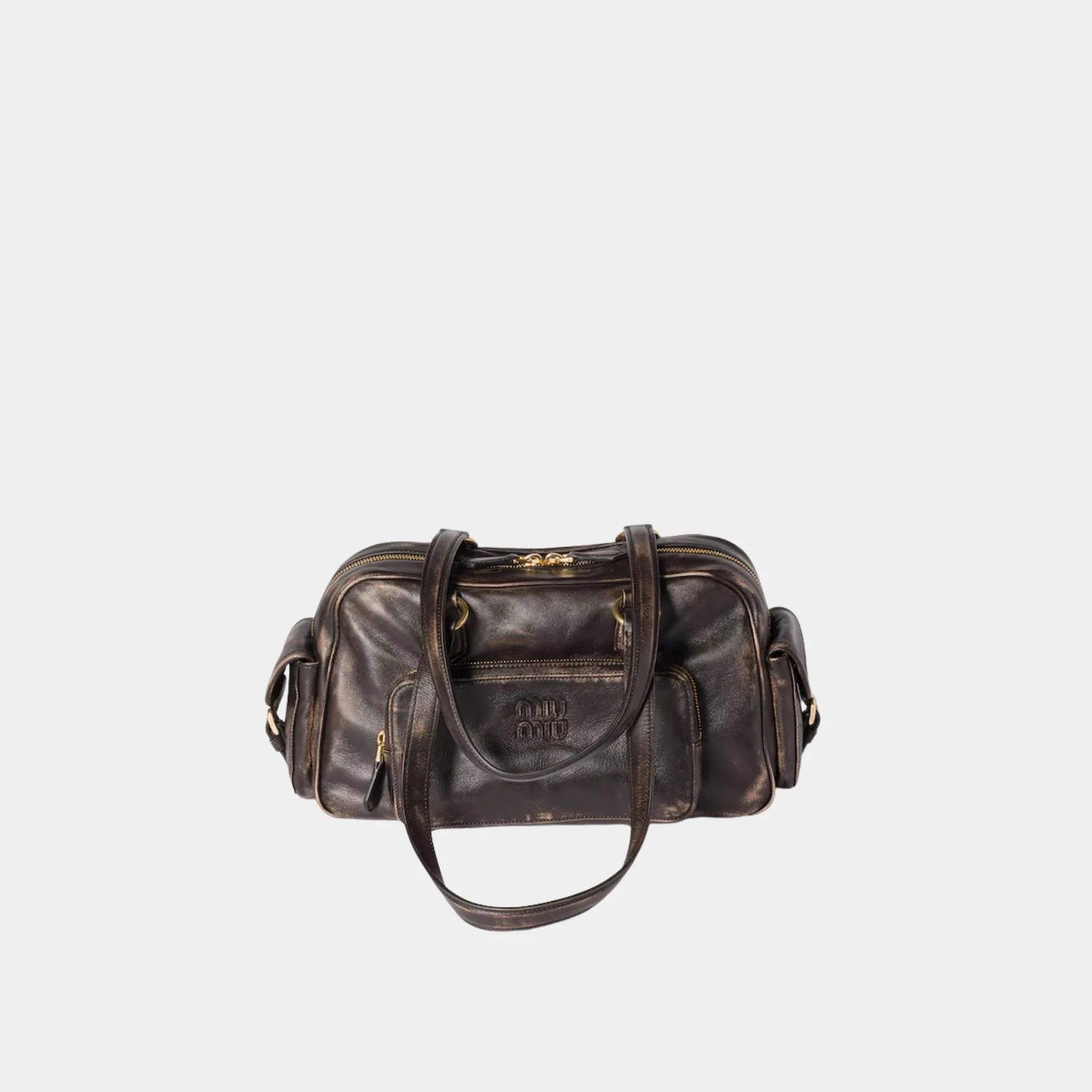 Aged Nappa Leather Top Handle Bag