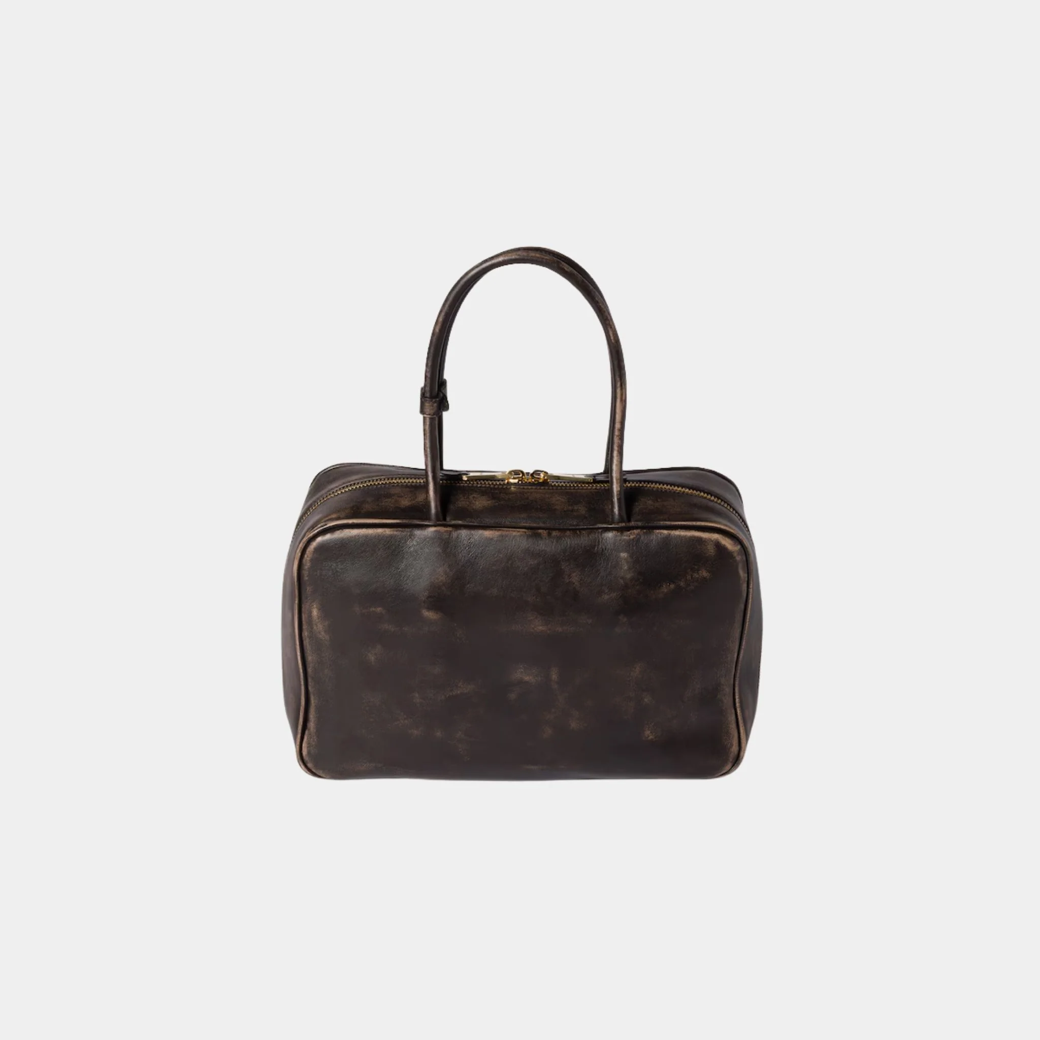 Beau Vintage Effect Nappa Leather Large Bag - Image 3