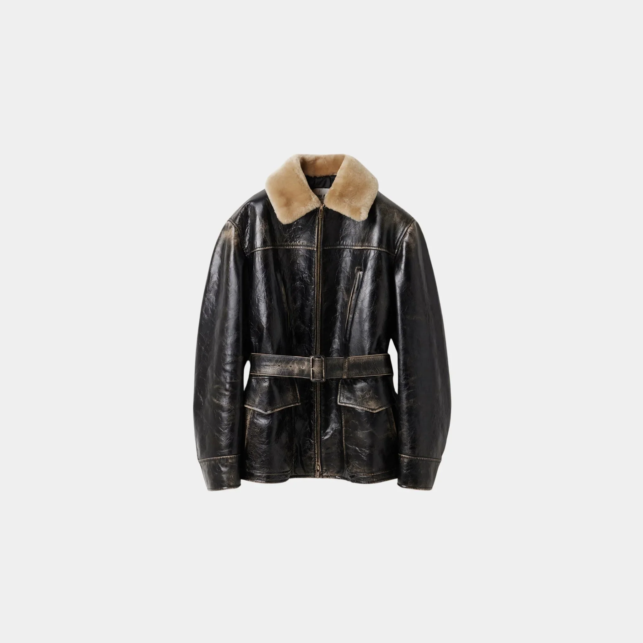 Calf Leather Caban Jacket