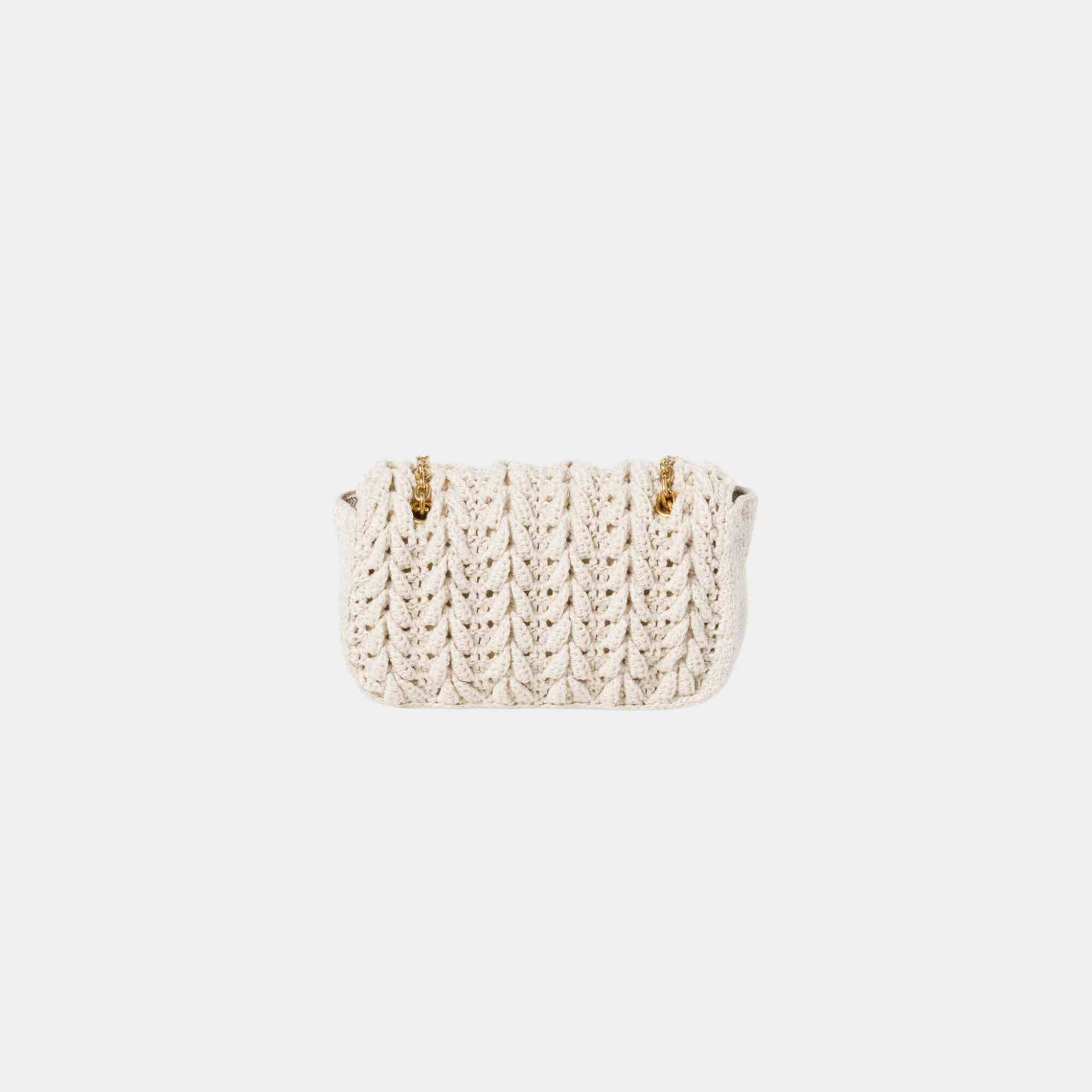 Cotton Cable-Knit Mini-Bag - Image 6