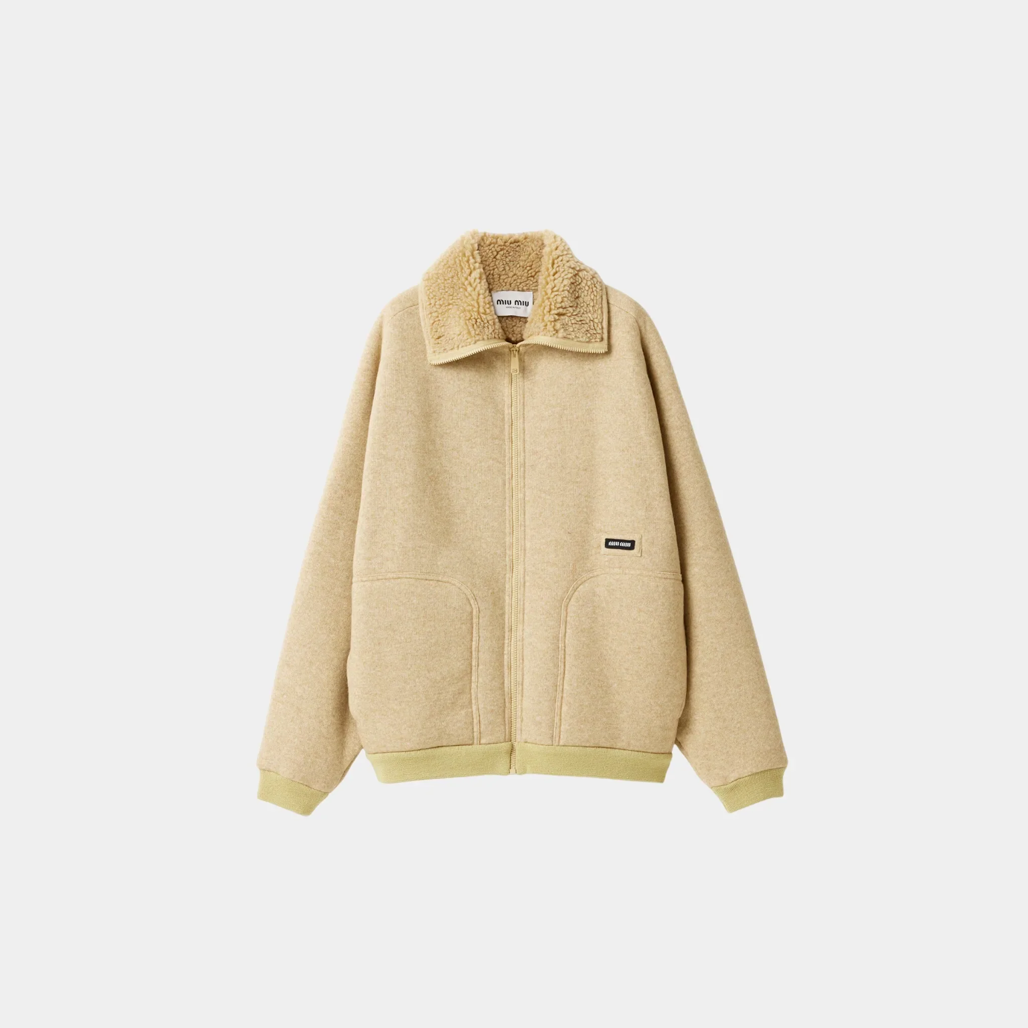 Cotton Fleece Zipper Blouson Jacket - Image 3
