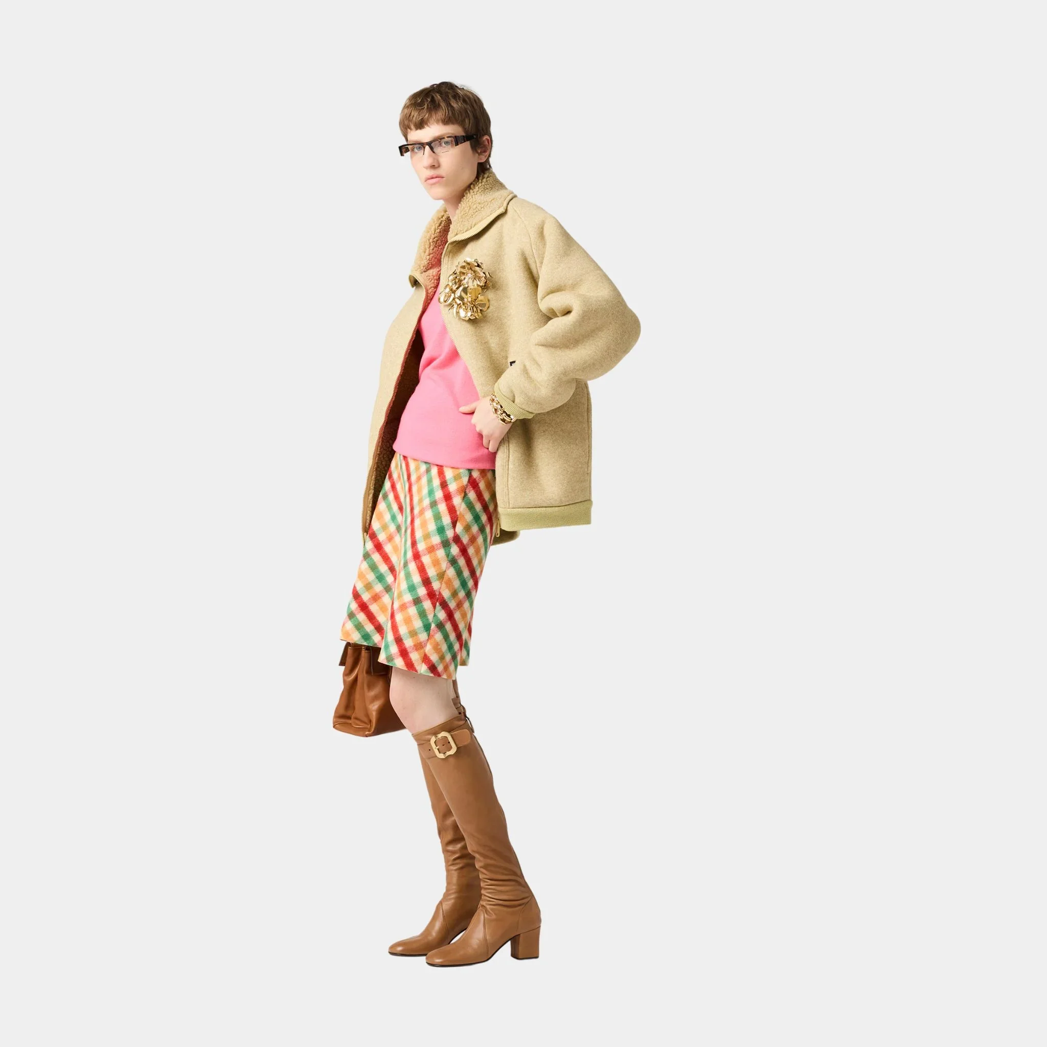 Diagonal Check Skirt - Image 2