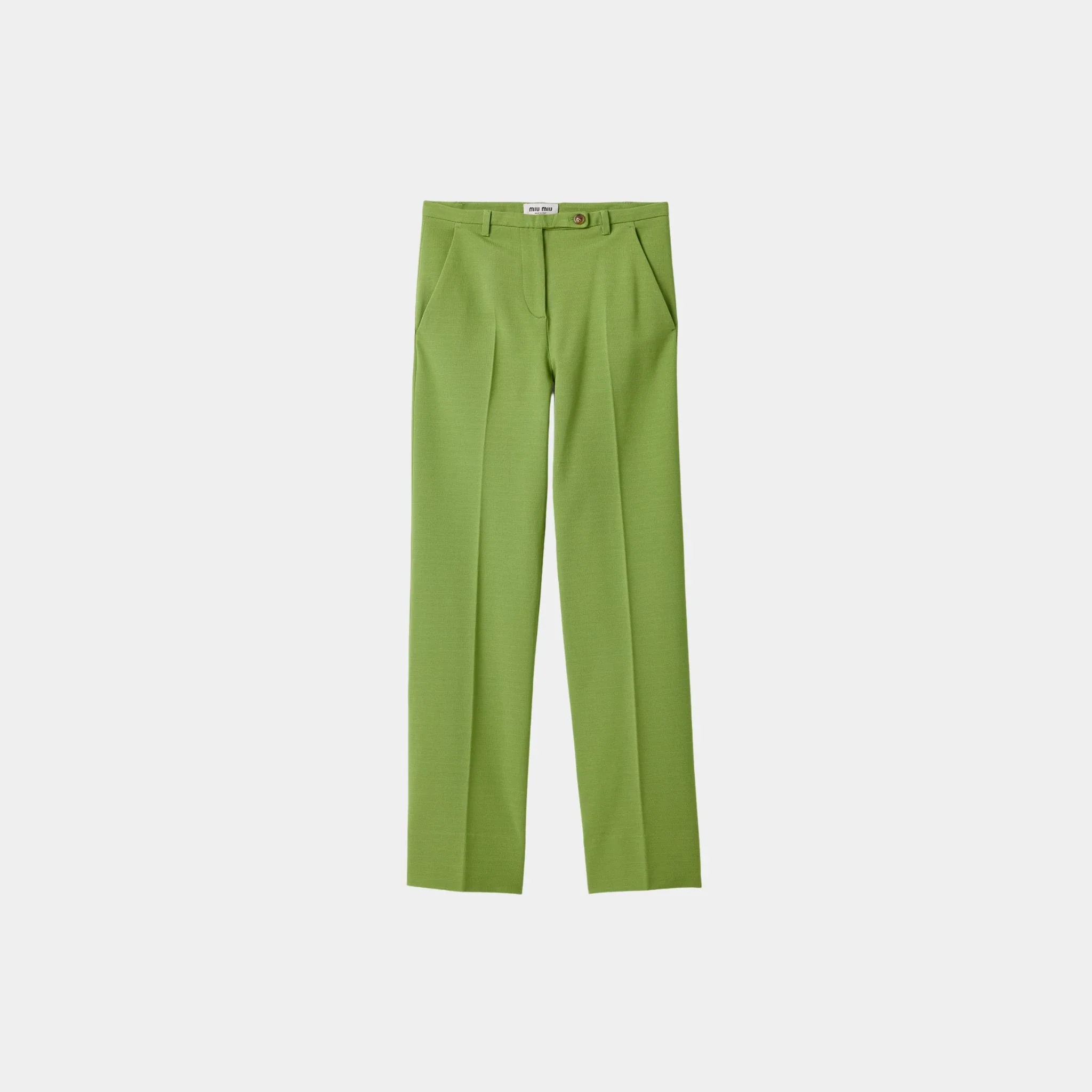 Fabric Stitch Knit Pants with Button - Image 4