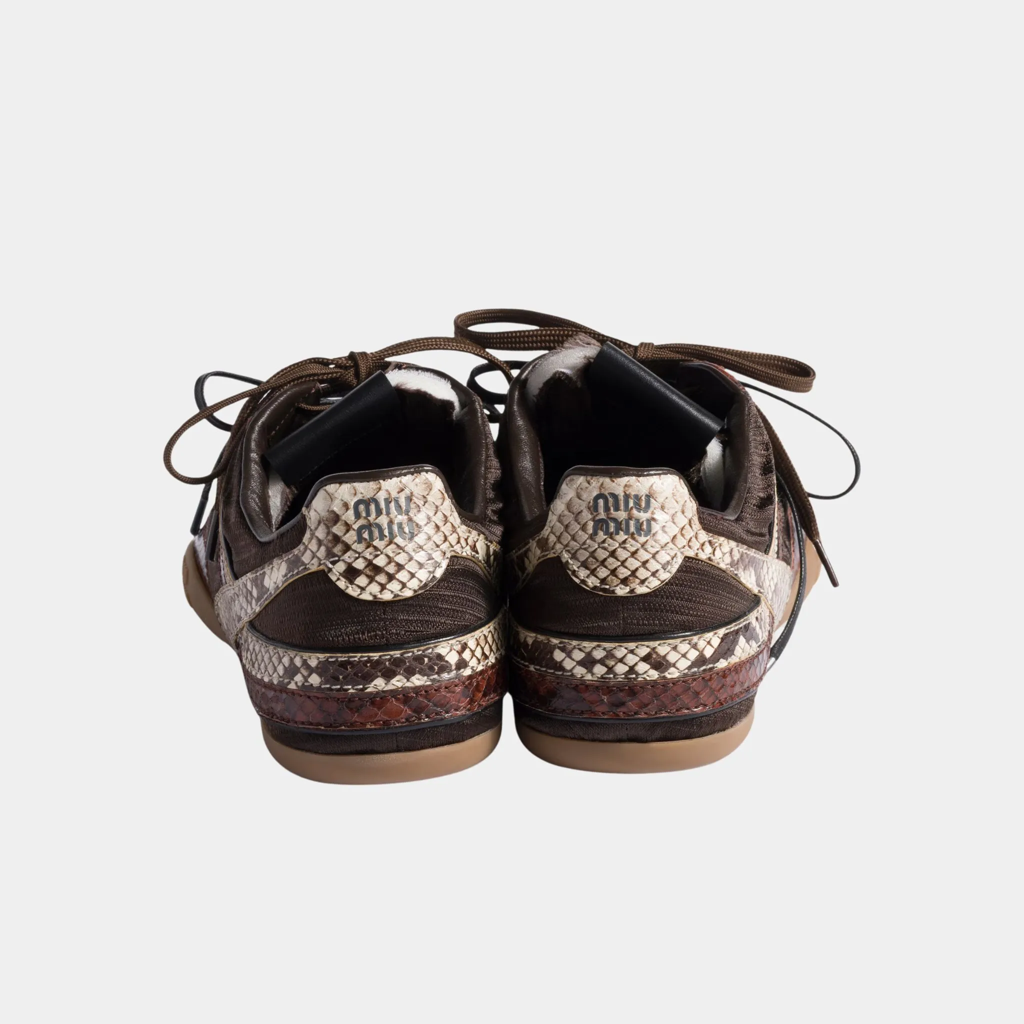 Gymnasium Technical Fabric and Python-print Ayers Sneakers - Image 15
