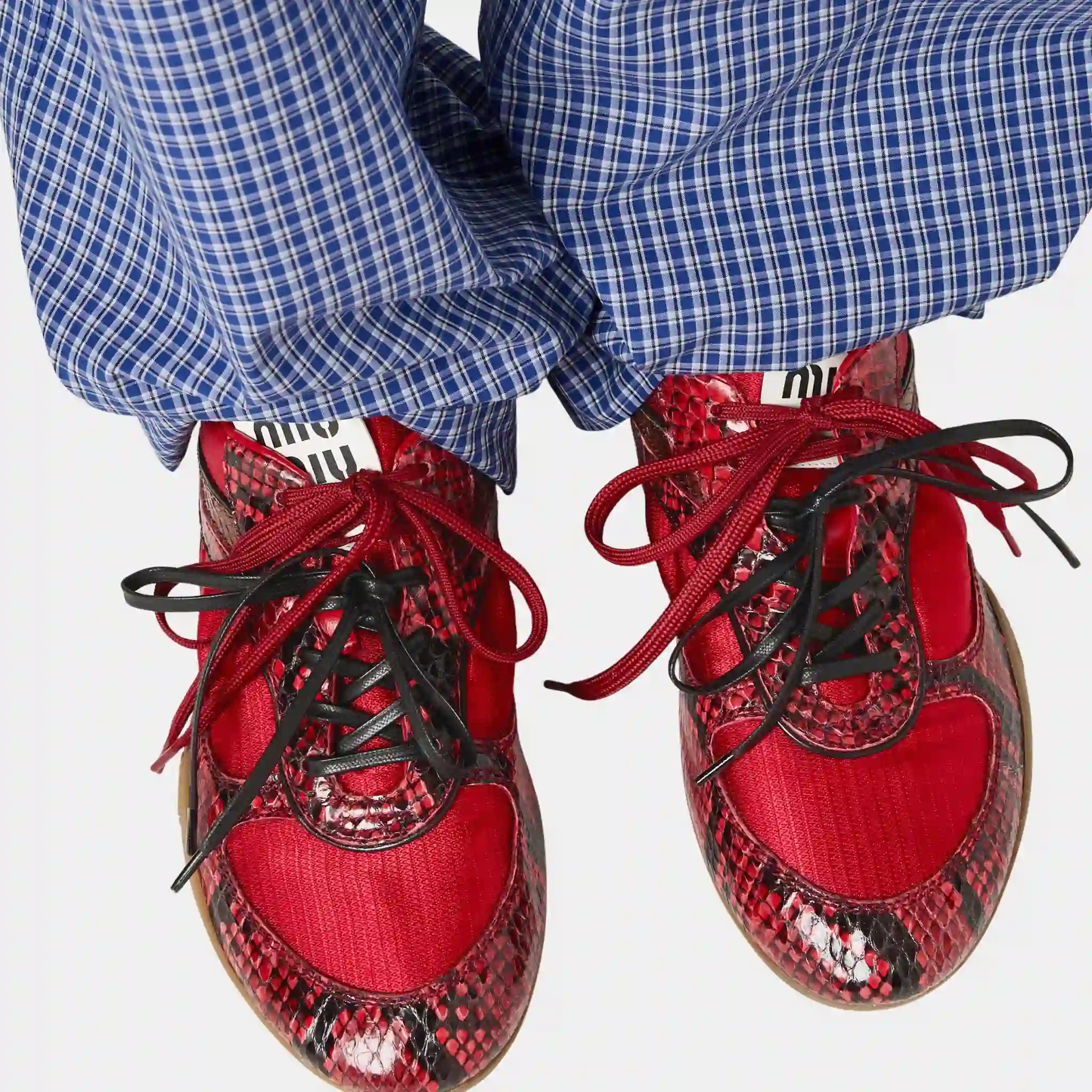 Gymnasium Technical Fabric and Python-print Ayers Sneakers - Image 3