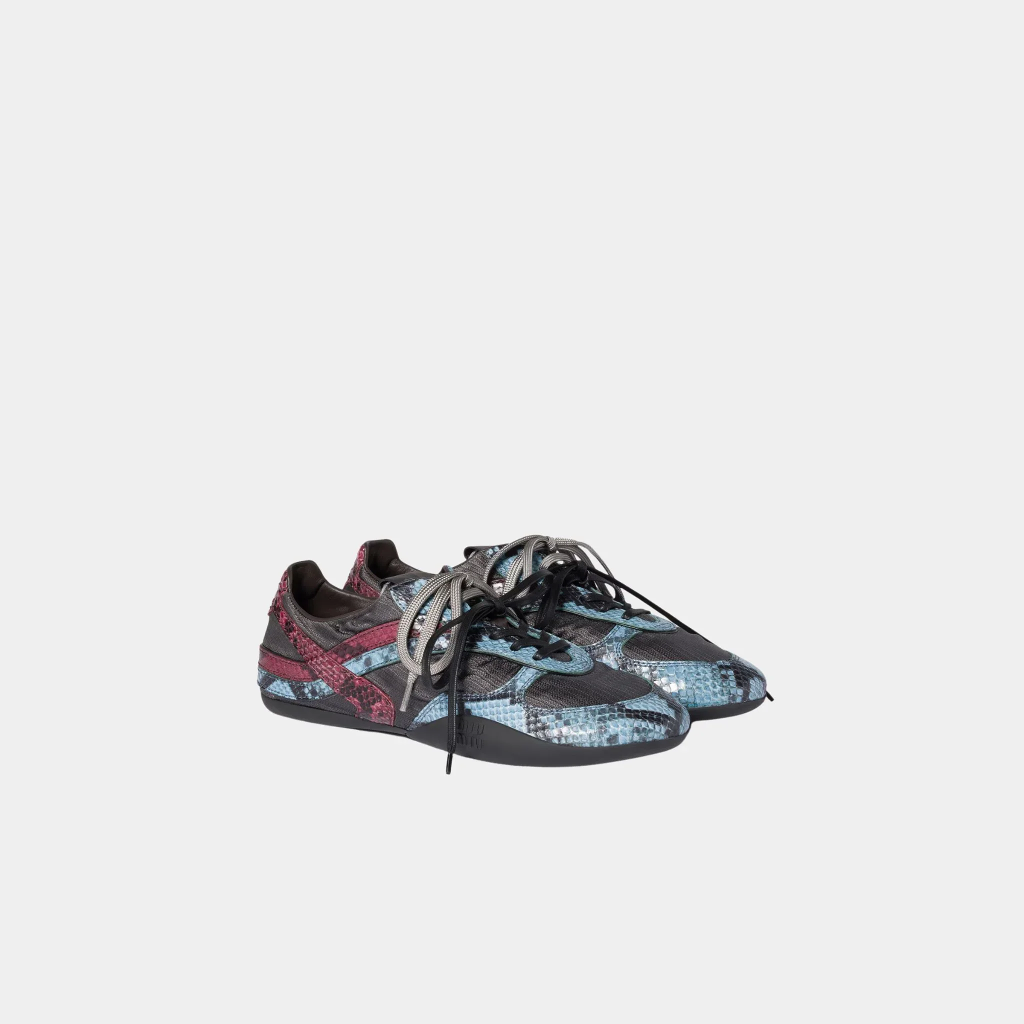 Gymnasium Technical Fabric and Python-print Ayers Sneakers - Image 4