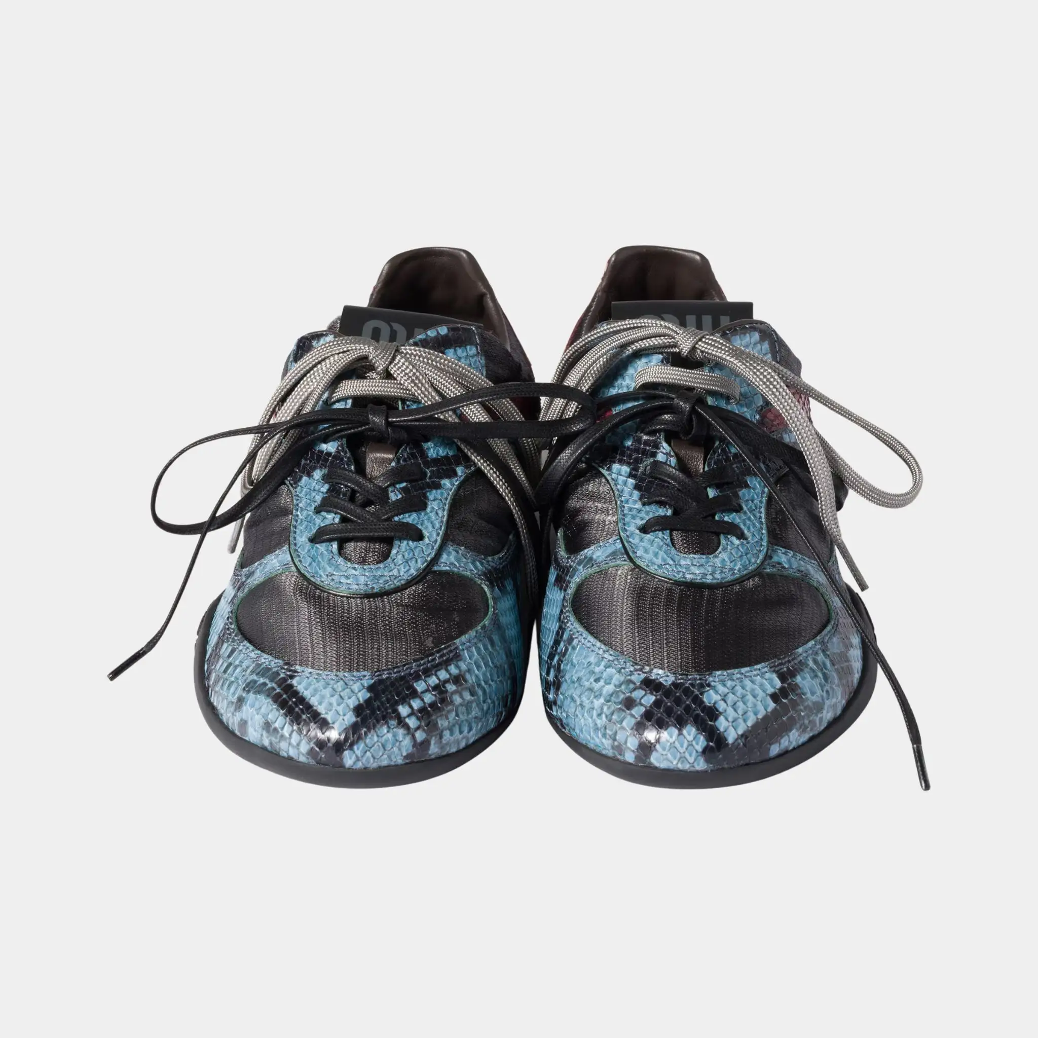 Gymnasium Technical Fabric and Python-print Ayers Sneakers - Image 6