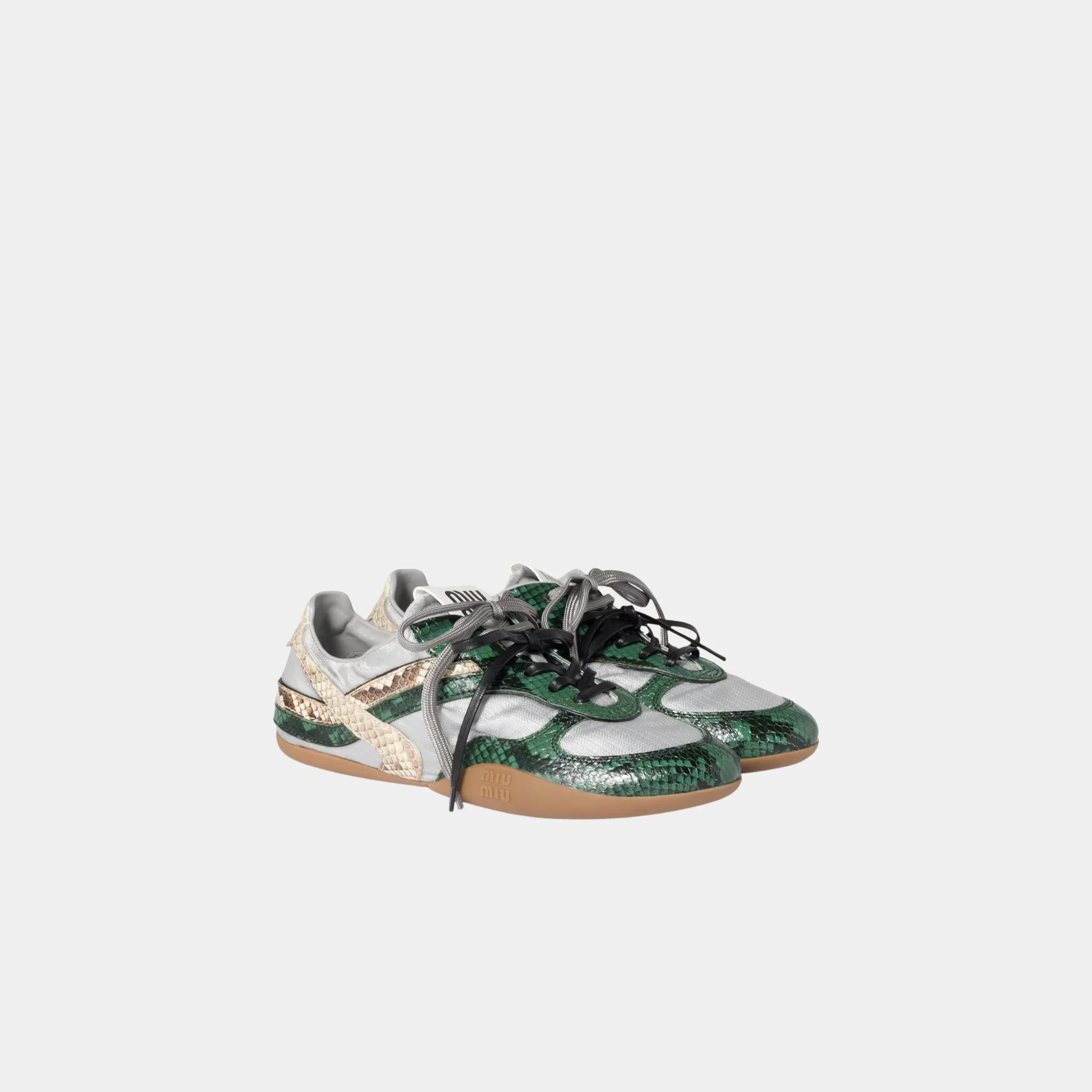 Gymnasium Technical Fabric and Python-print Ayers Sneakers - Image 7