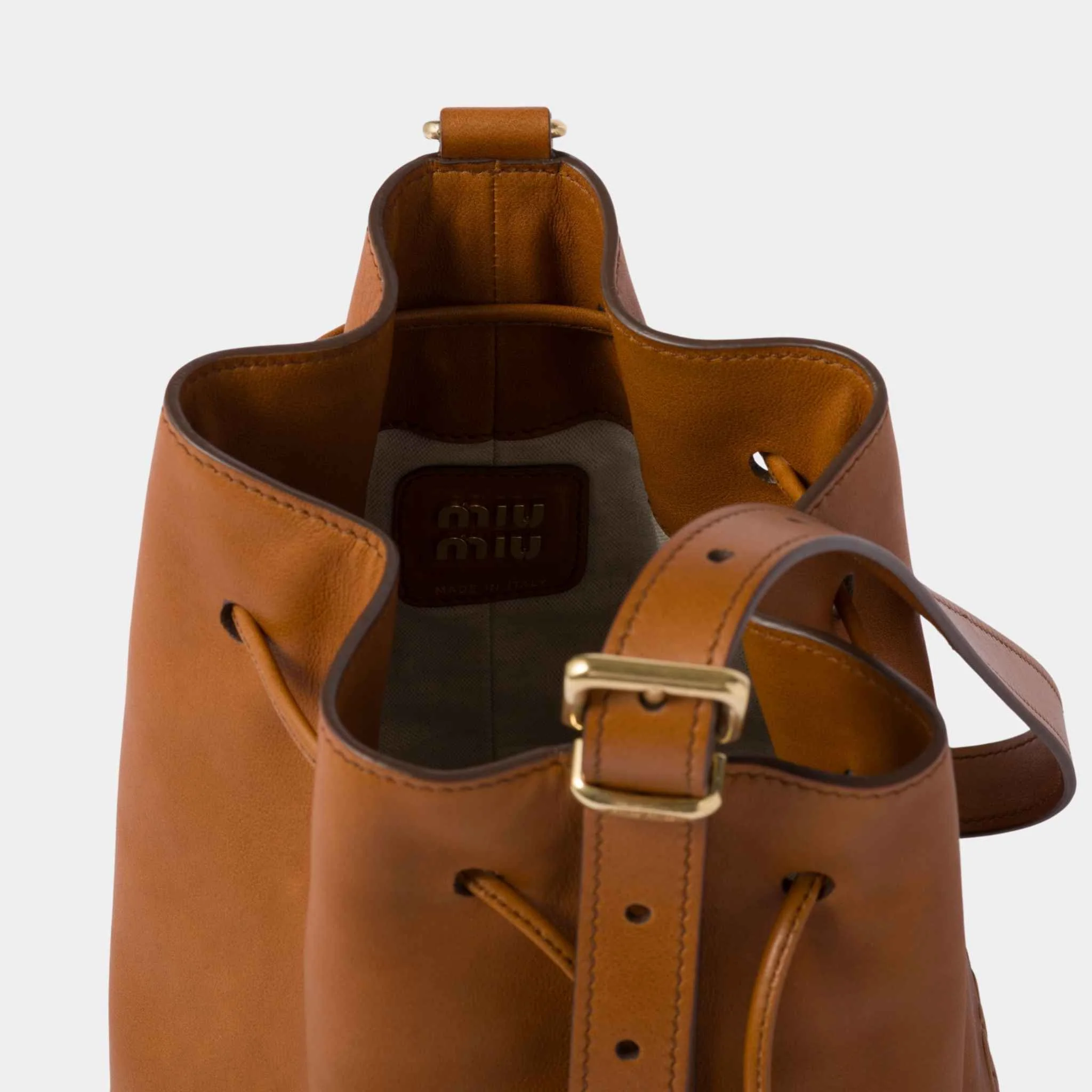 Leather Bucket Bag - Image 2