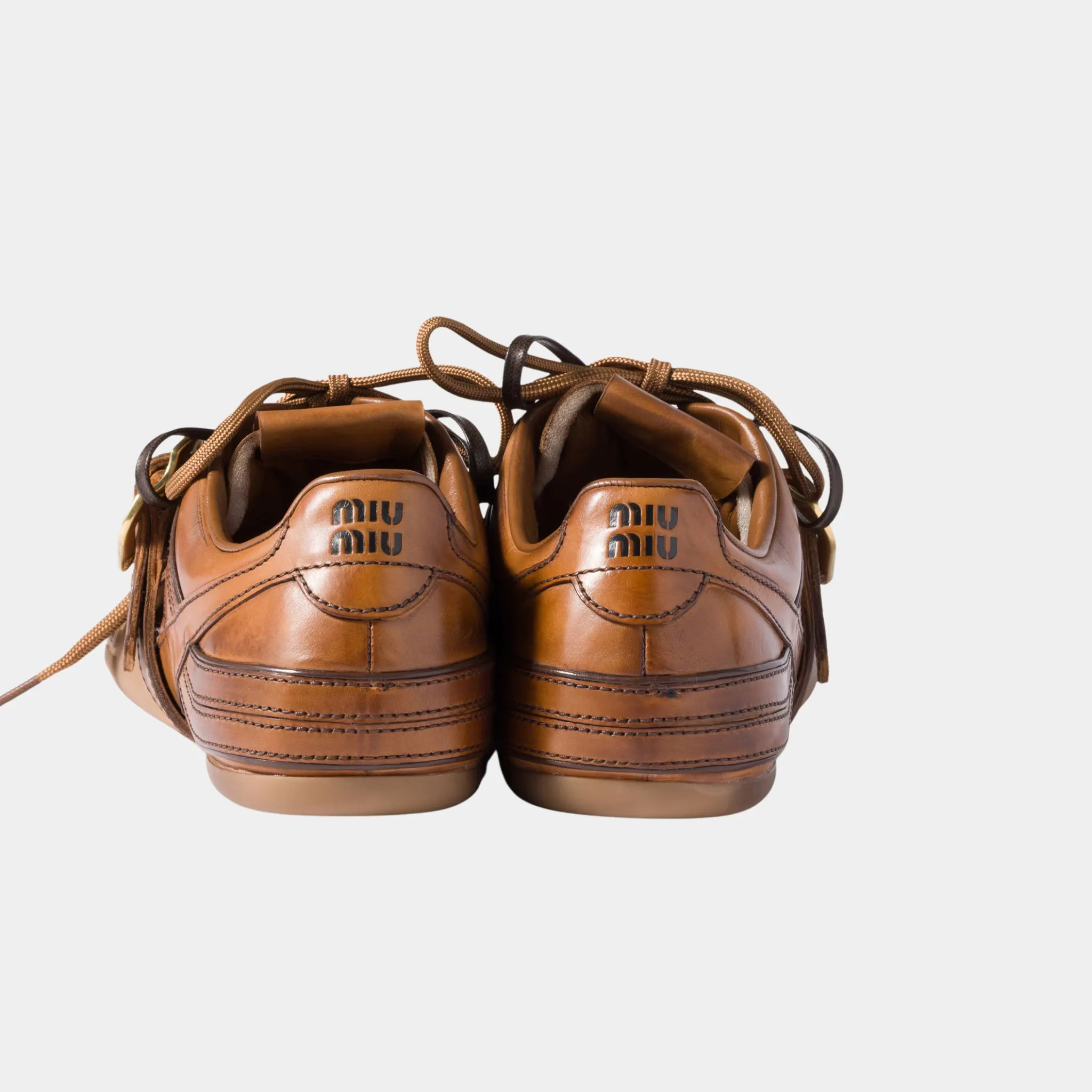 Leather Sneakers with Buckle - Image 6