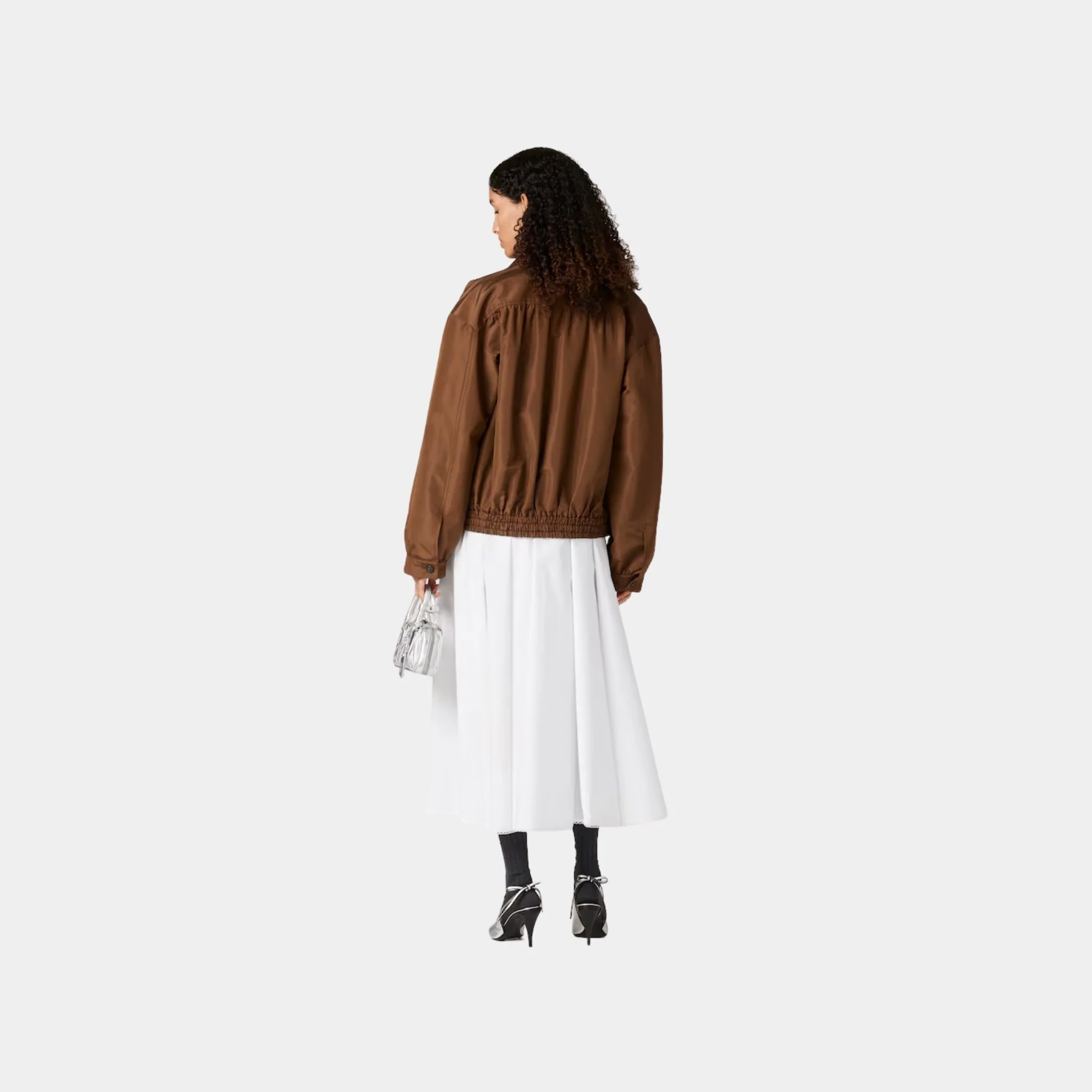 Long Poplin Skirt With Belt - Image 4