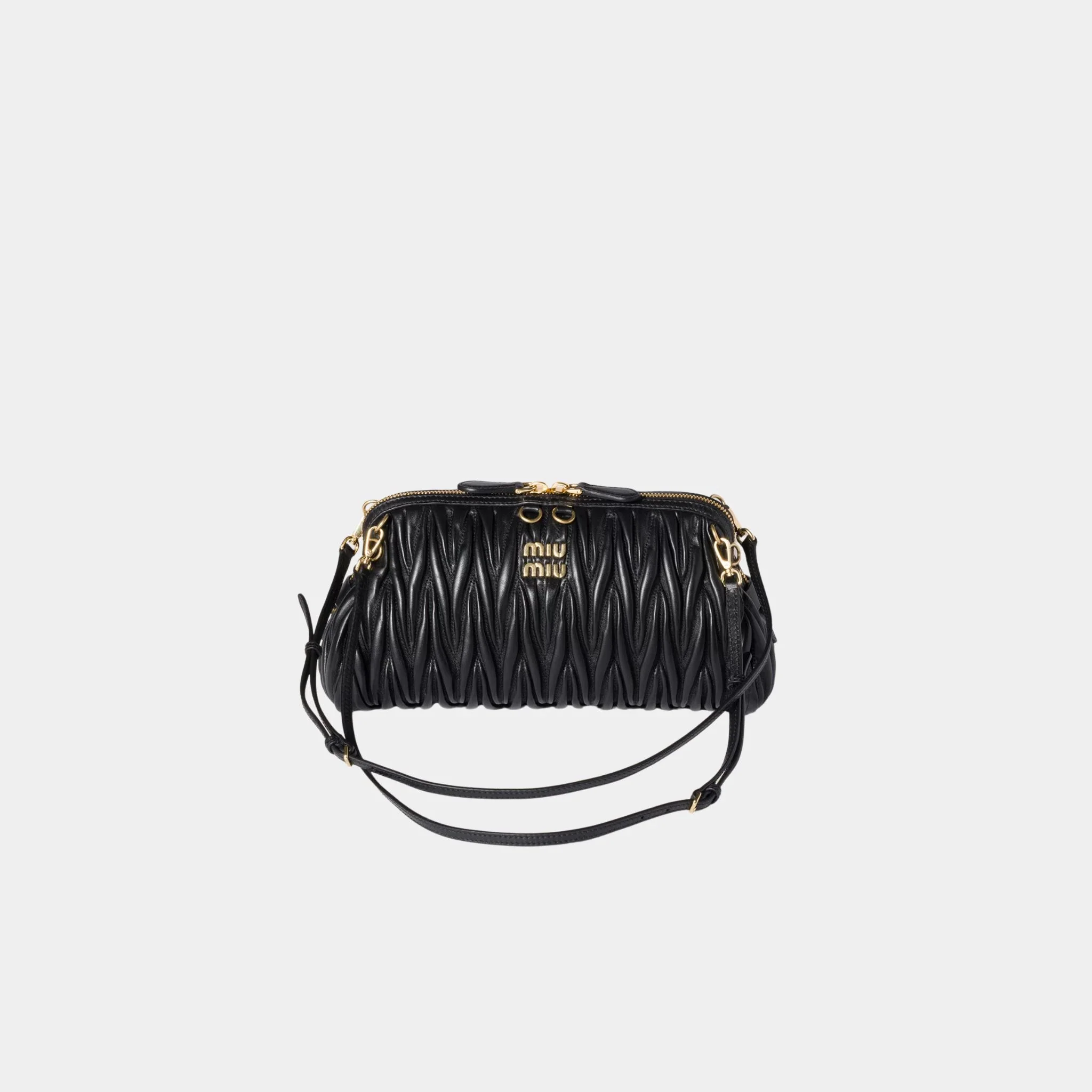 Matelassé Nappa Leather Clutch