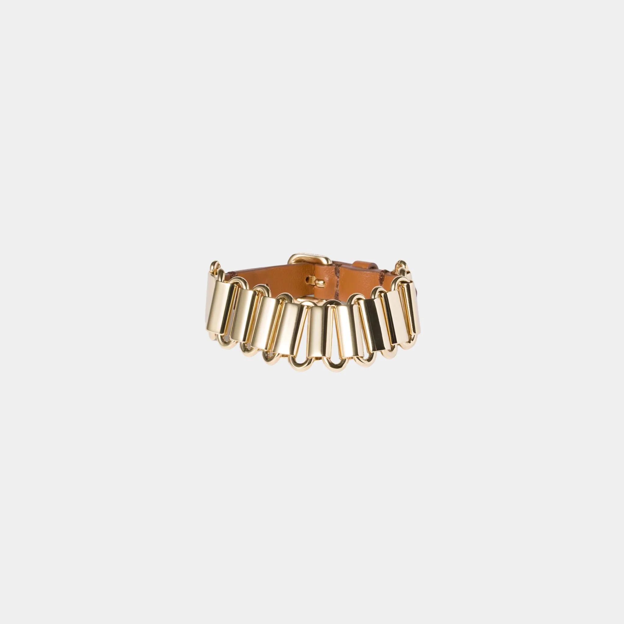 Metal and Leather Bracelet