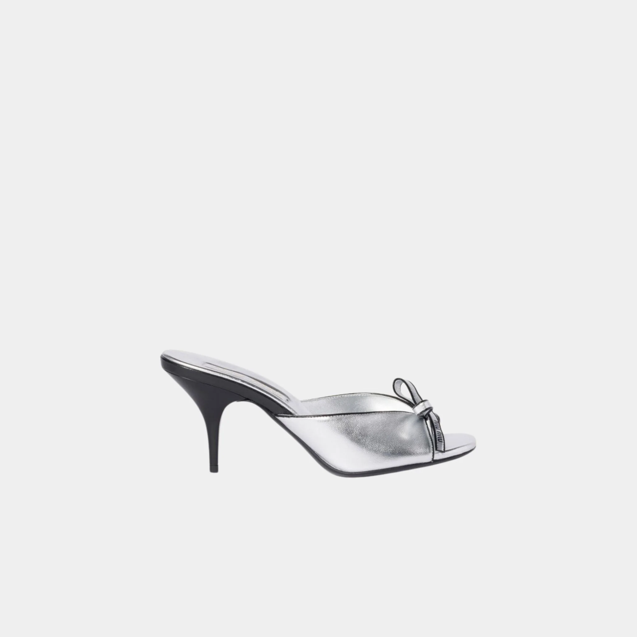 Mordoré Nappa Leather Heeled Sandals with Bow