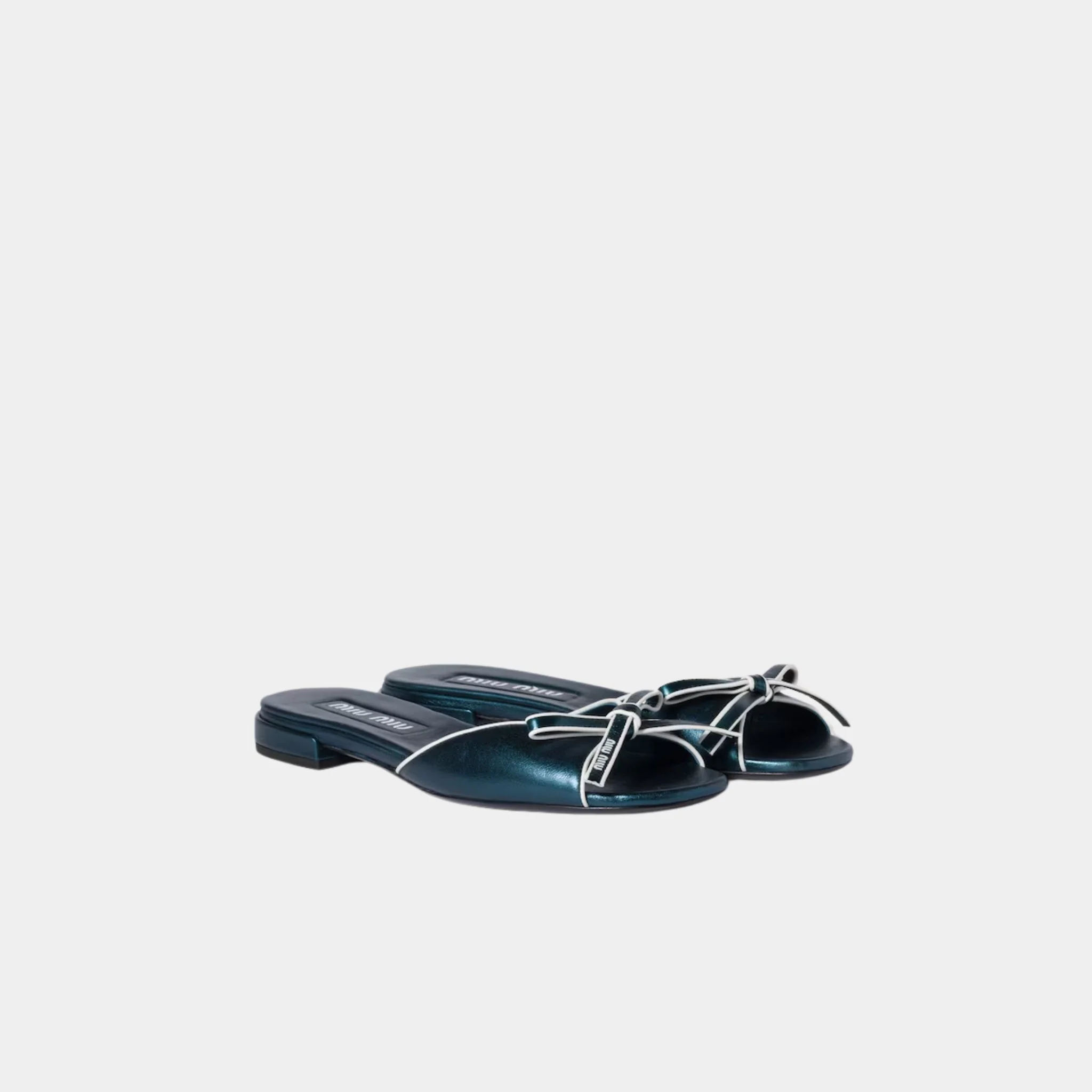 Mordoré Nappa Leather Sandals with Bow - Image 2