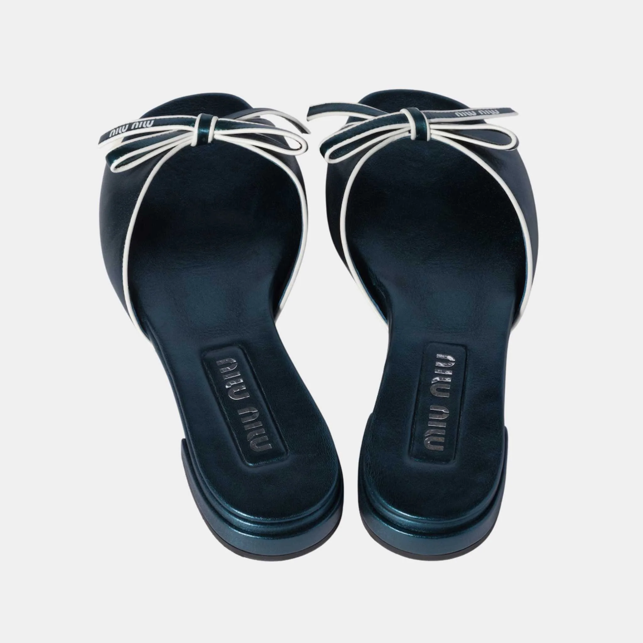 Mordoré Nappa Leather Sandals with Bow - Image 3