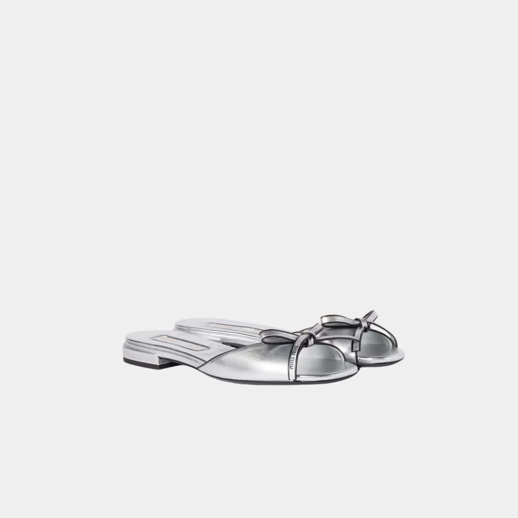 Mordoré Nappa Leather Sandals with Bow - Image 5