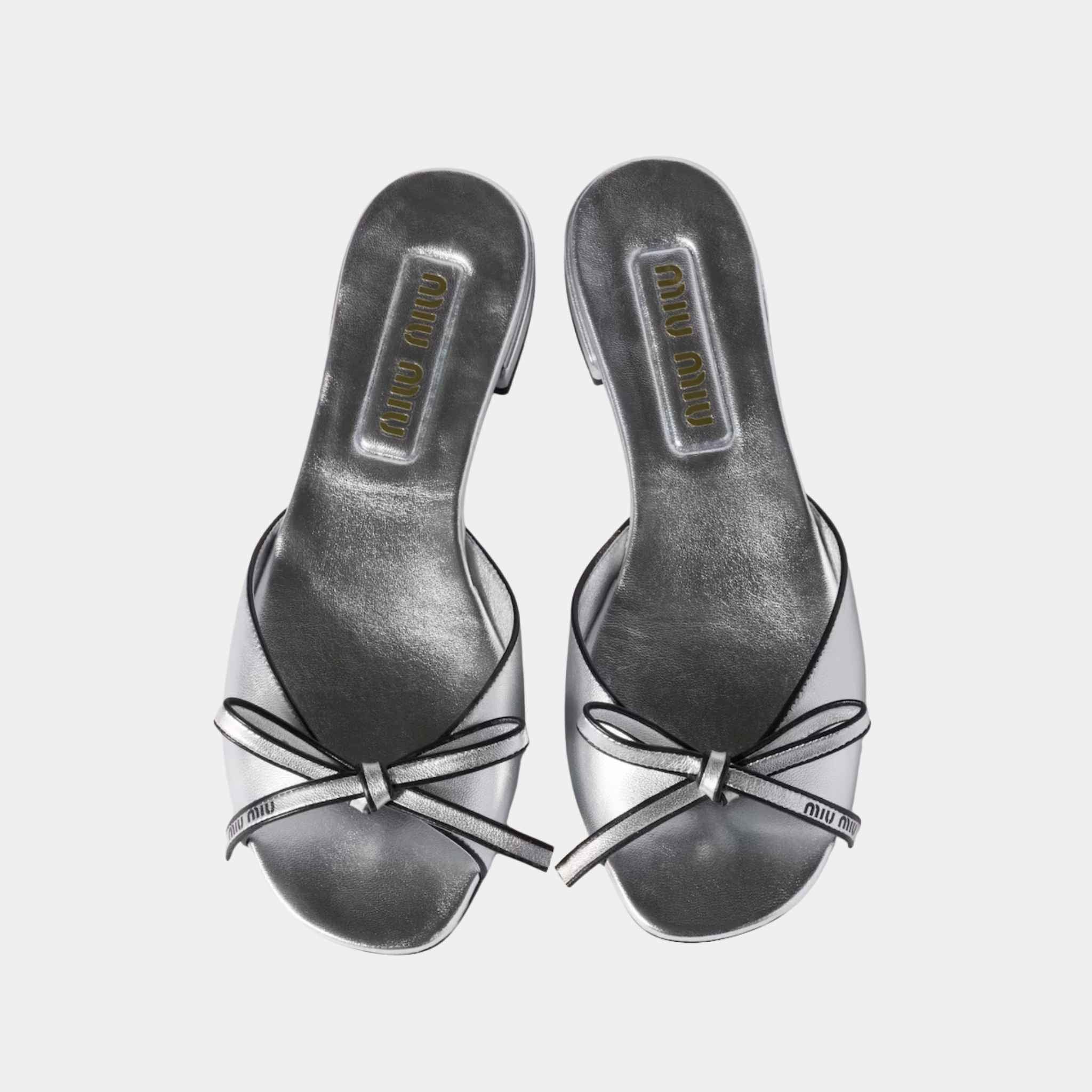 Mordoré Nappa Leather Sandals with Bow - Image 6
