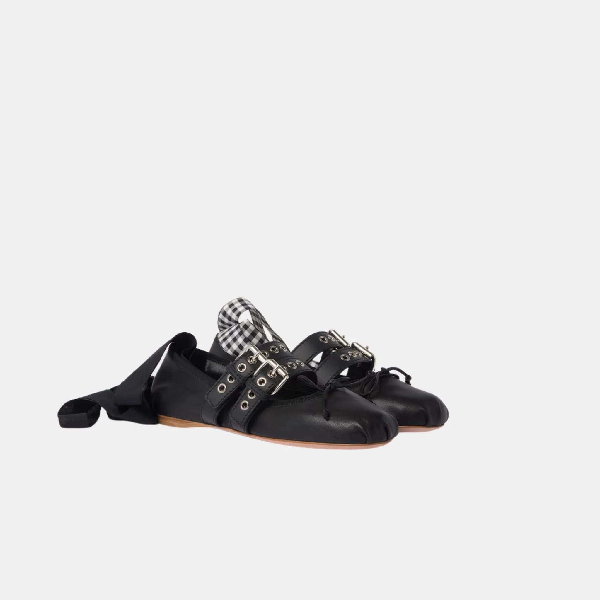 Nappa And Calf Leather Ballerinas - Image 6
