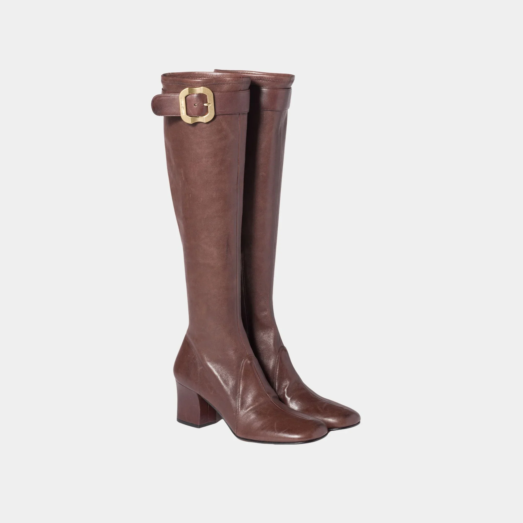 Nappa Leather Boots with Buckle - Image 4