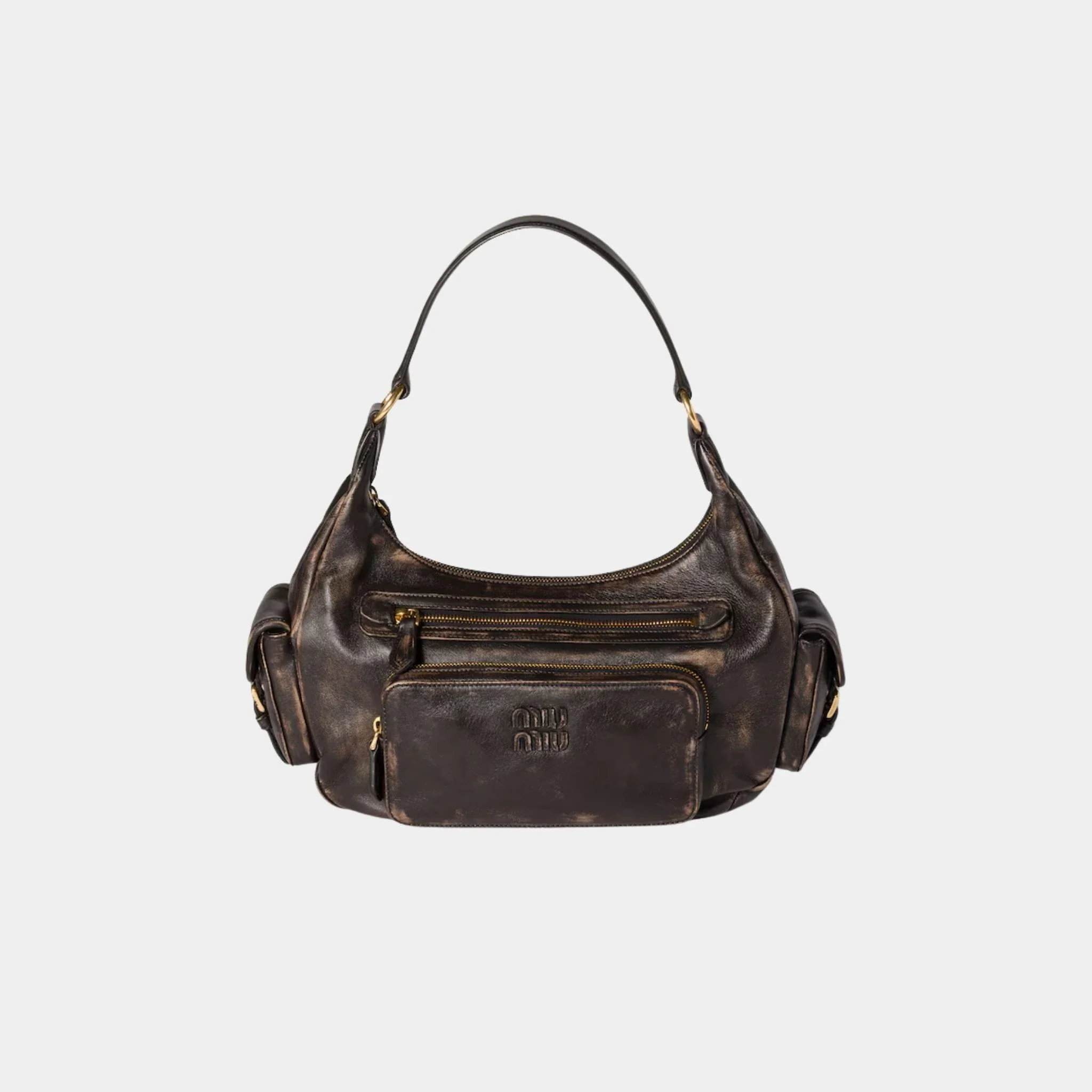 Pocket Soft Aged Nappa Leather Bag