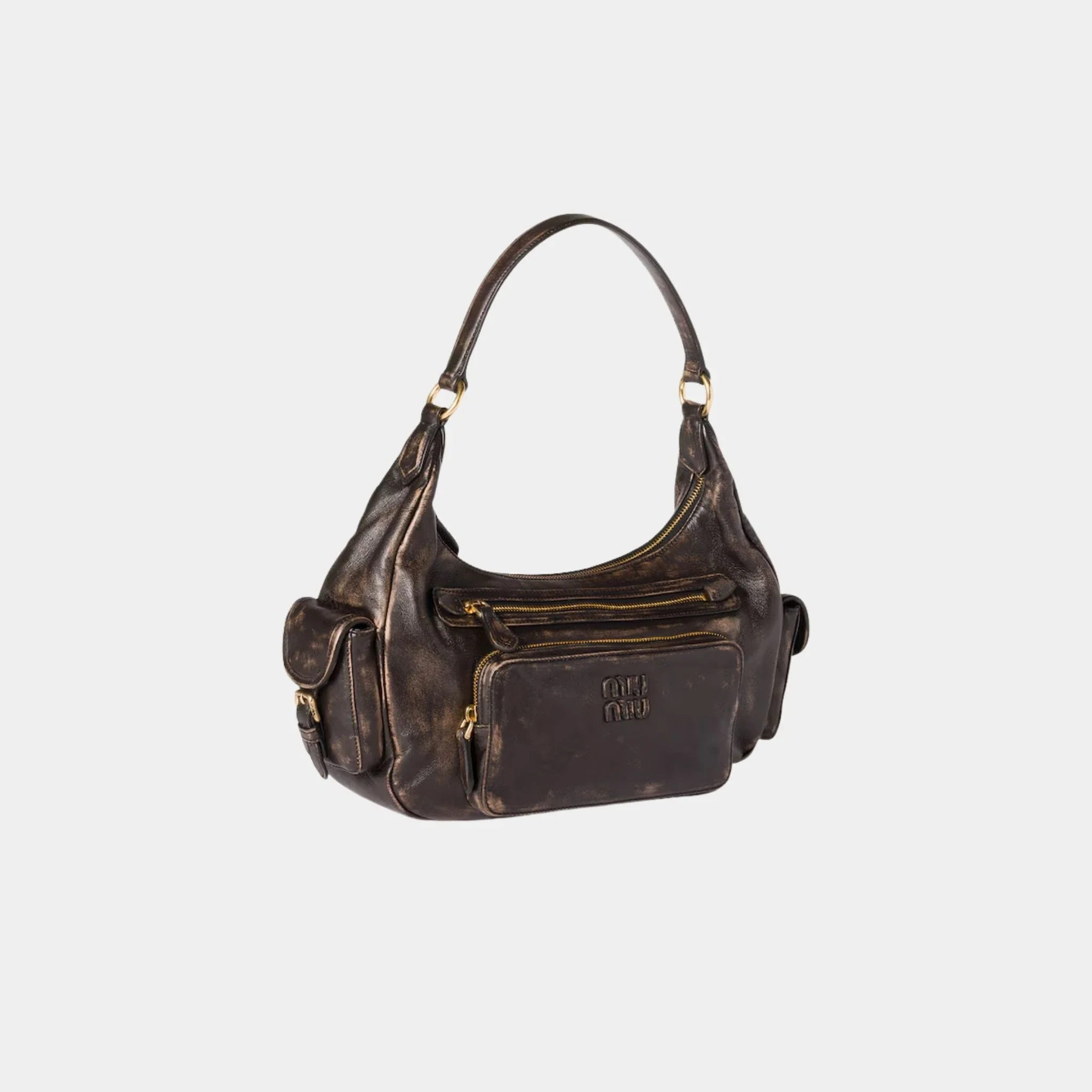 Pocket Soft Aged Nappa Leather Bag - Image 2