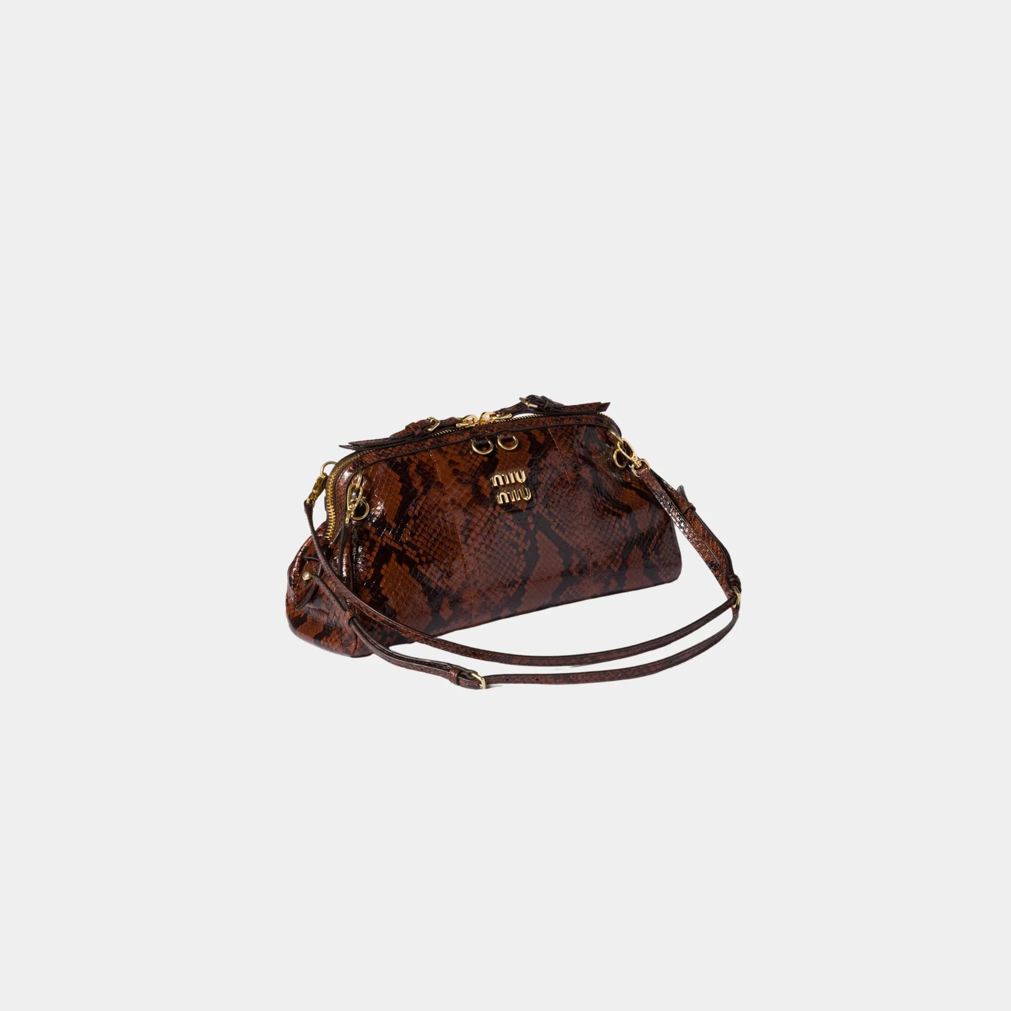 Python-print Ayers Leather Clutch - Image 2