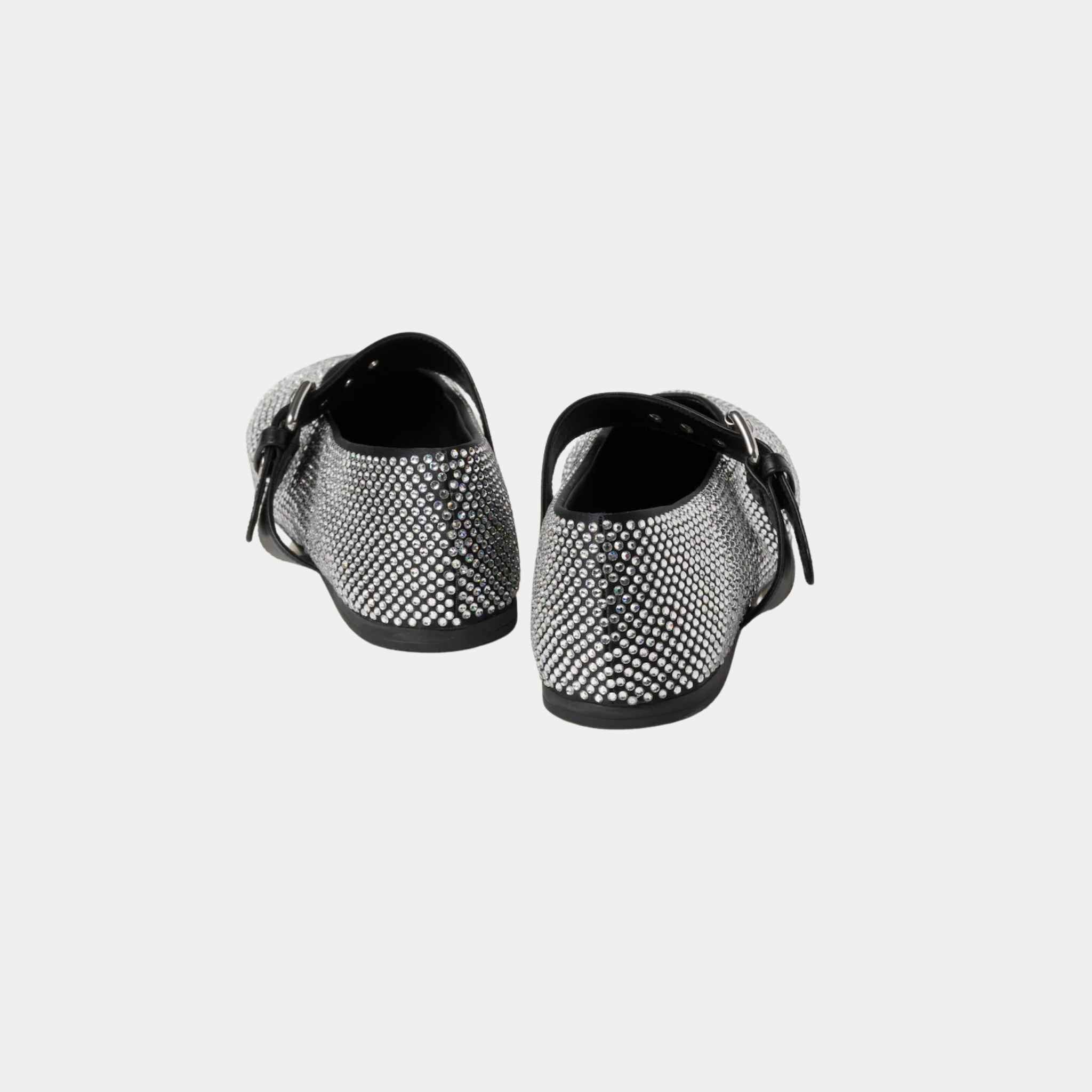 Satin Ballerinas With Artificial Crystals - Image 2