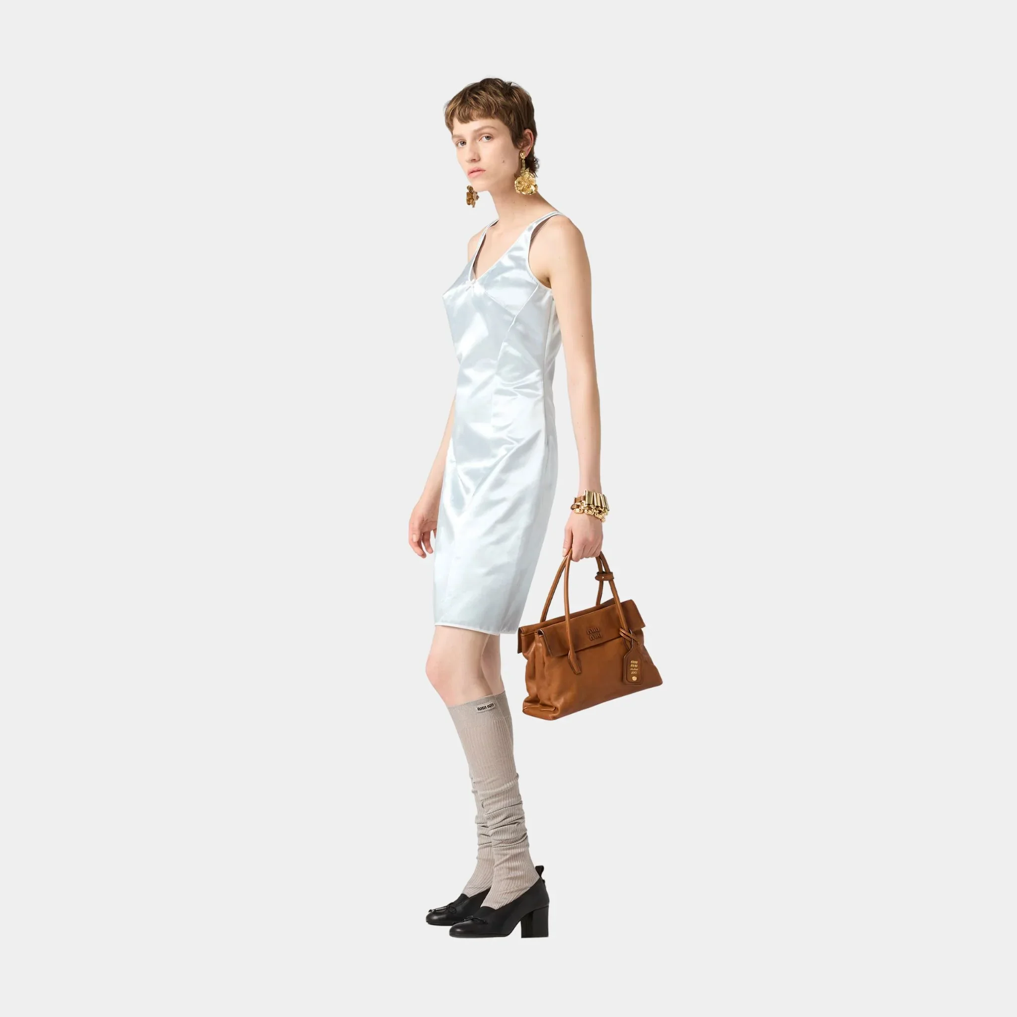 Satin Sleeveless Dress - Image 2