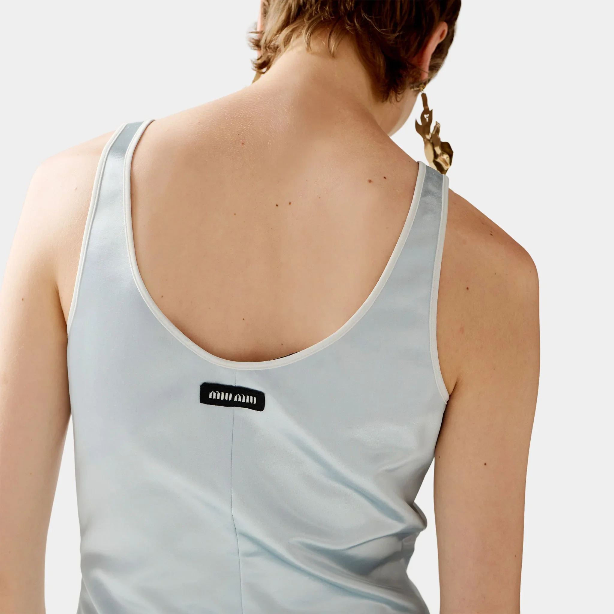 Satin Sleeveless Dress - Image 5