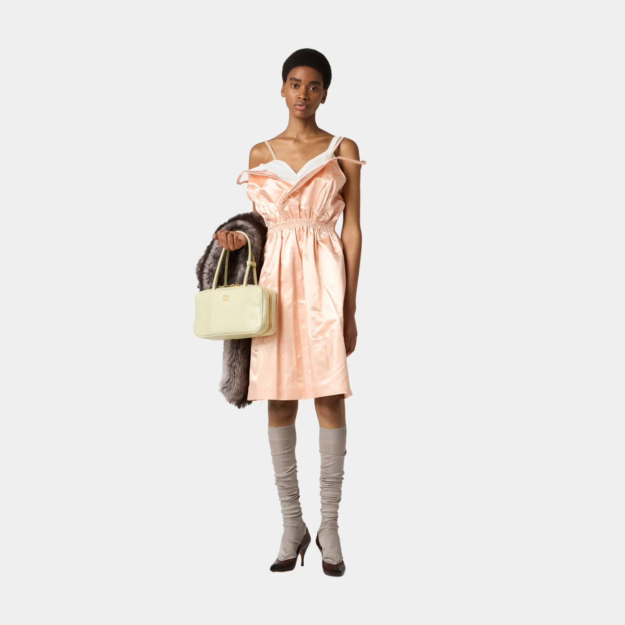 Satin Sleeveless Flared Dress - Image 2