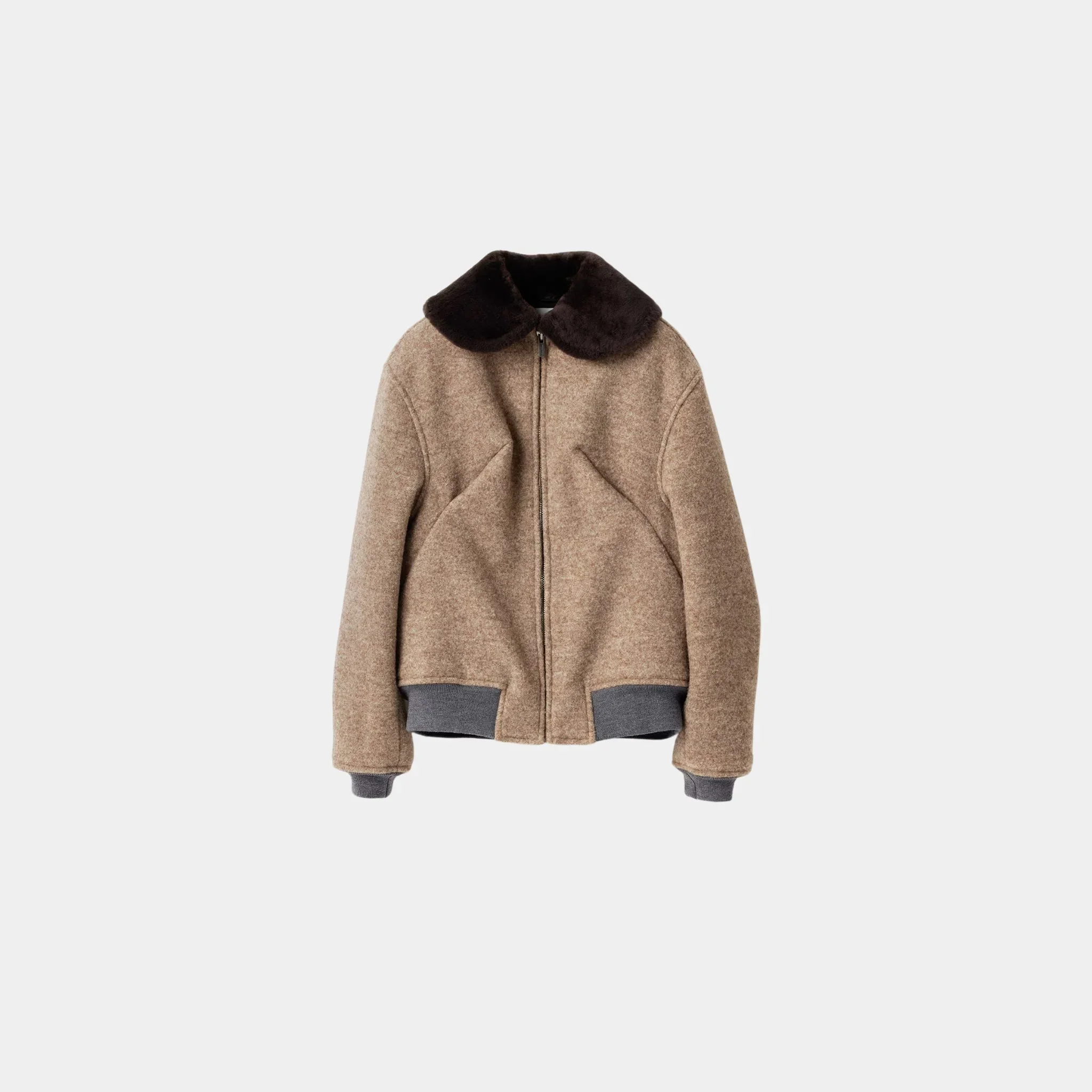 Shetland Wool Blouson Jacket