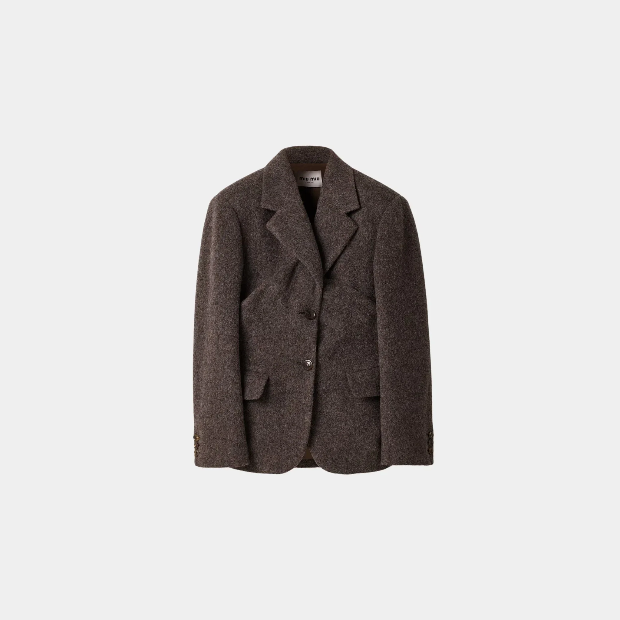 Single-breasted Light Shetland Wool Jacket