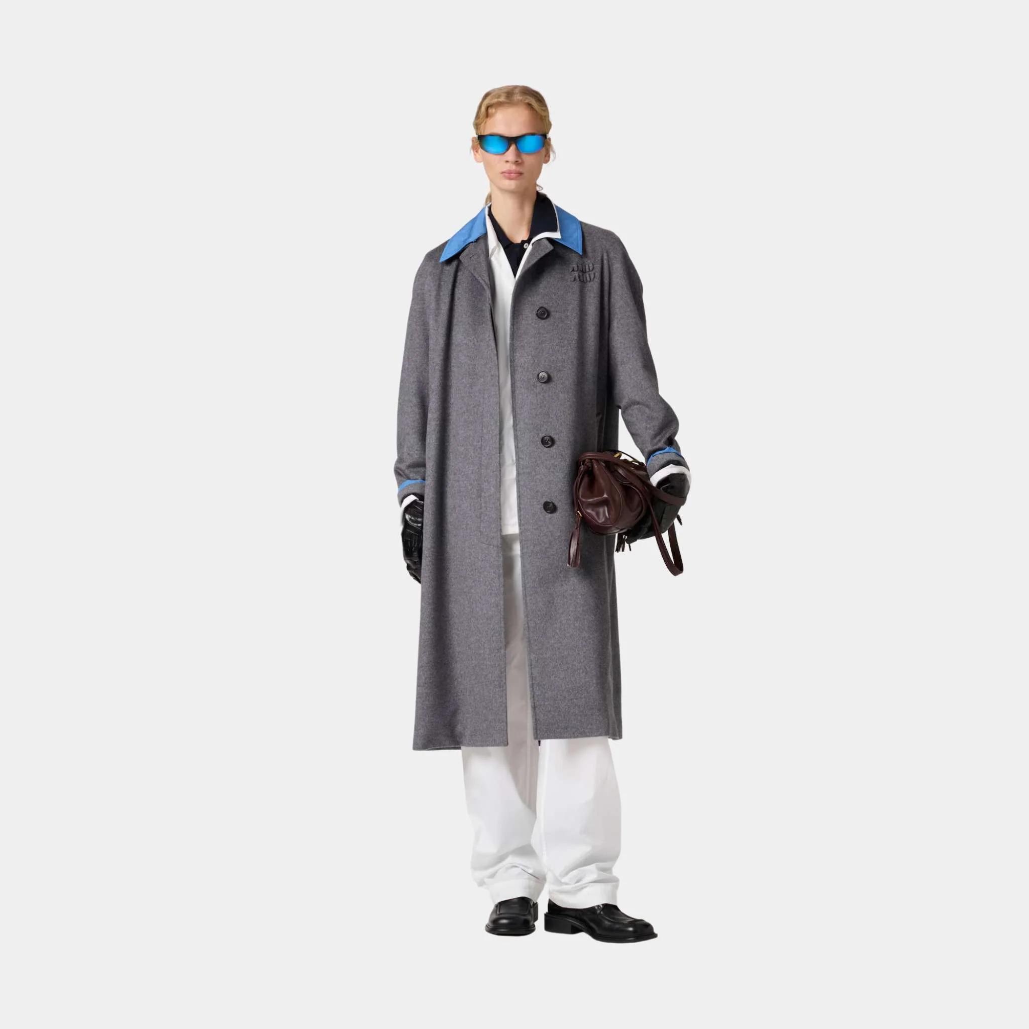 Single Breasted Velour Coat - Image 2