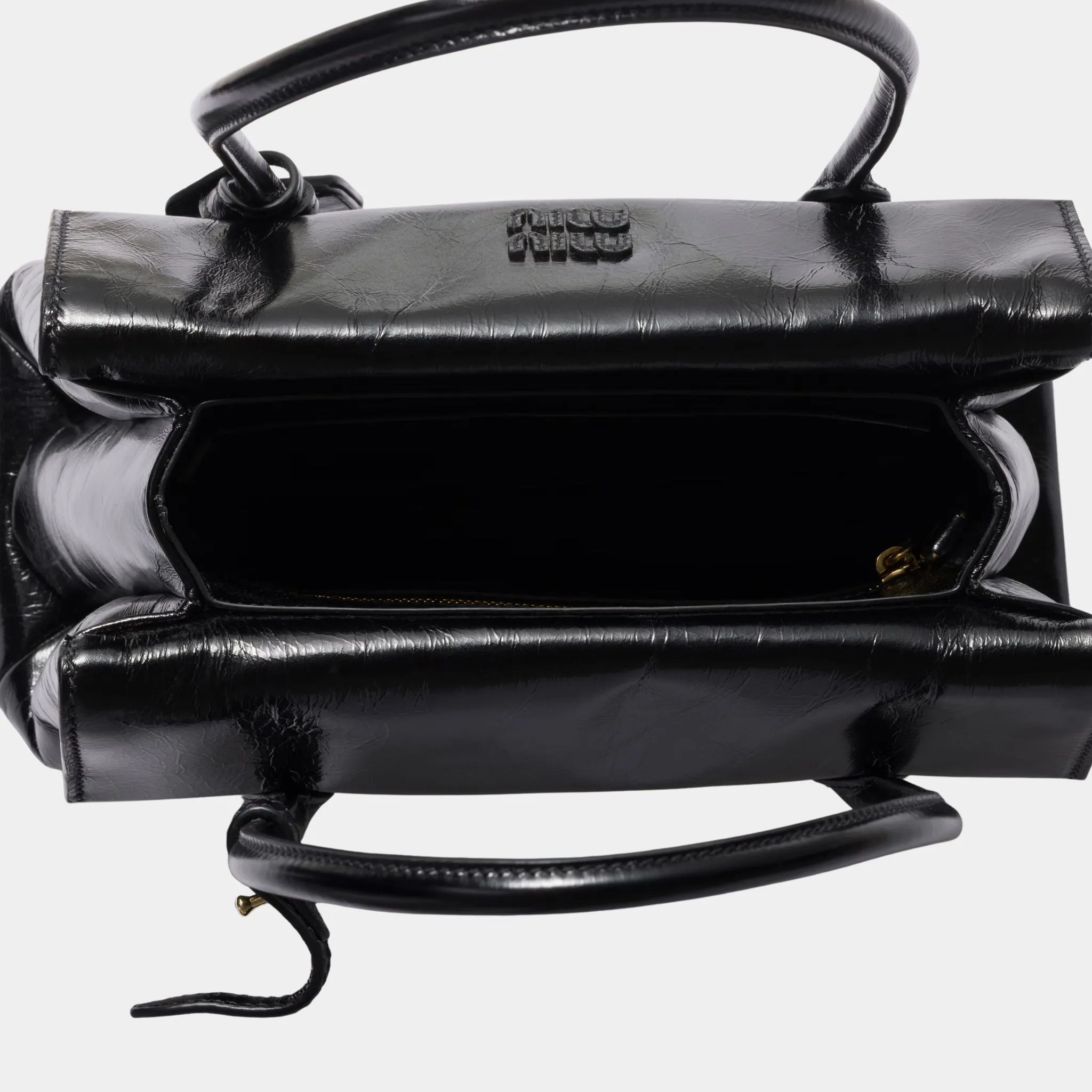 Solitaire Shiny Leather Bag - Image 5