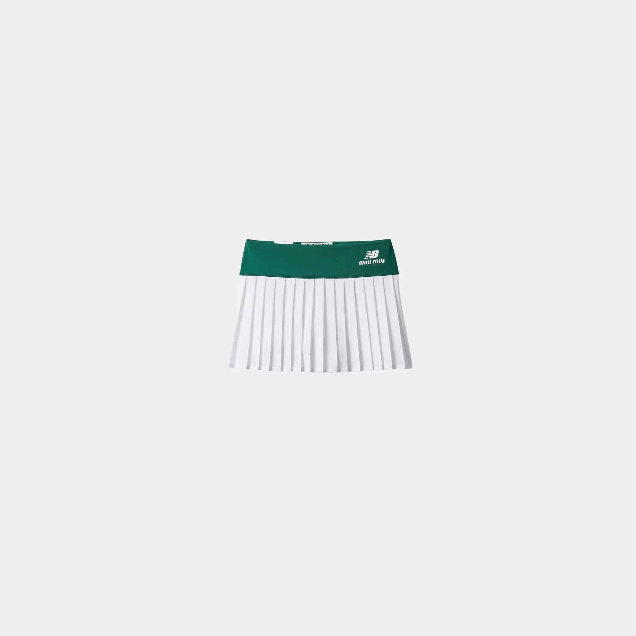 Stretch Technical Jersey Pleated Miniskirt - Image 3