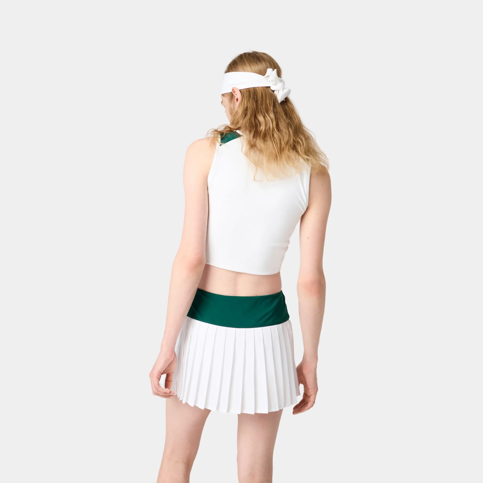Stretch Technical Jersey Pleated Miniskirt - Image 4