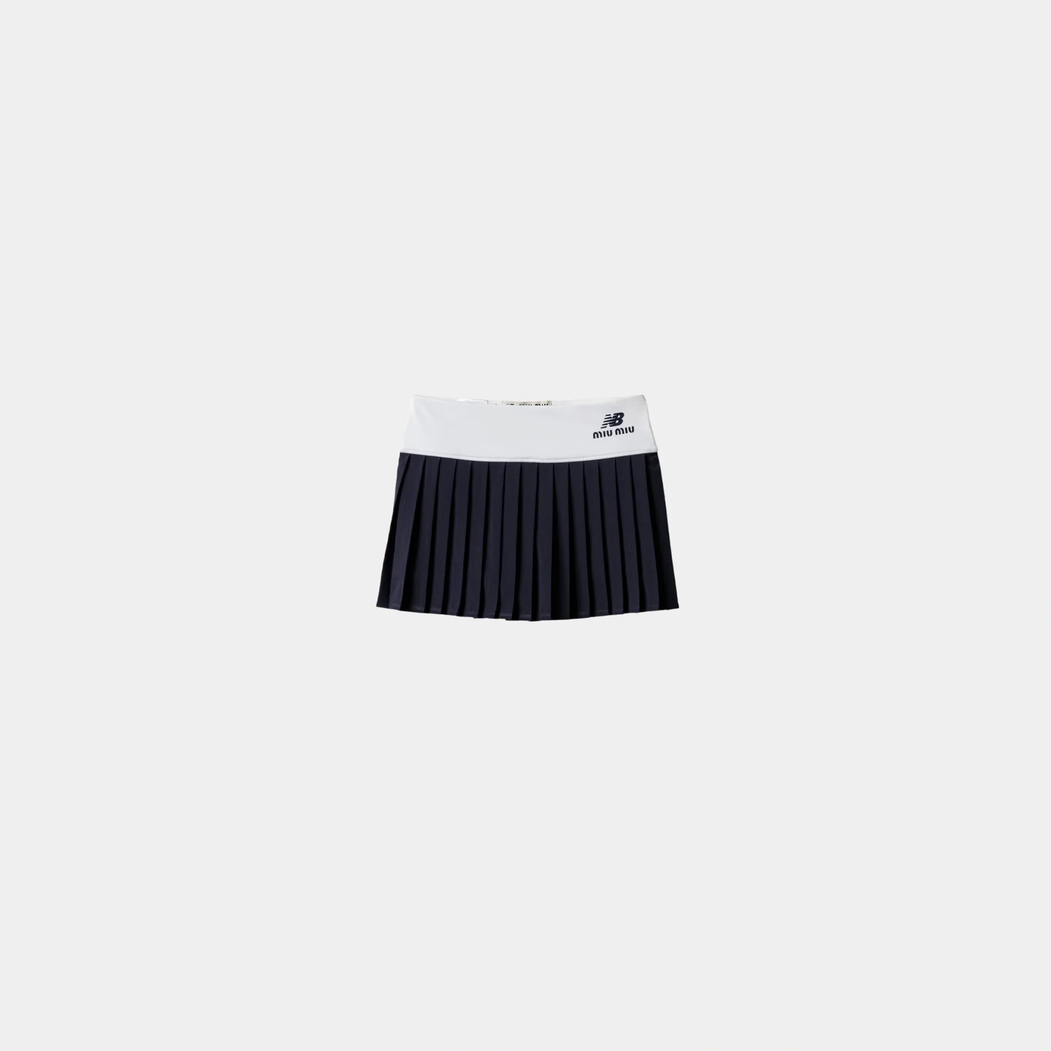 Stretch Technical Jersey Pleated Miniskirt - Image 5
