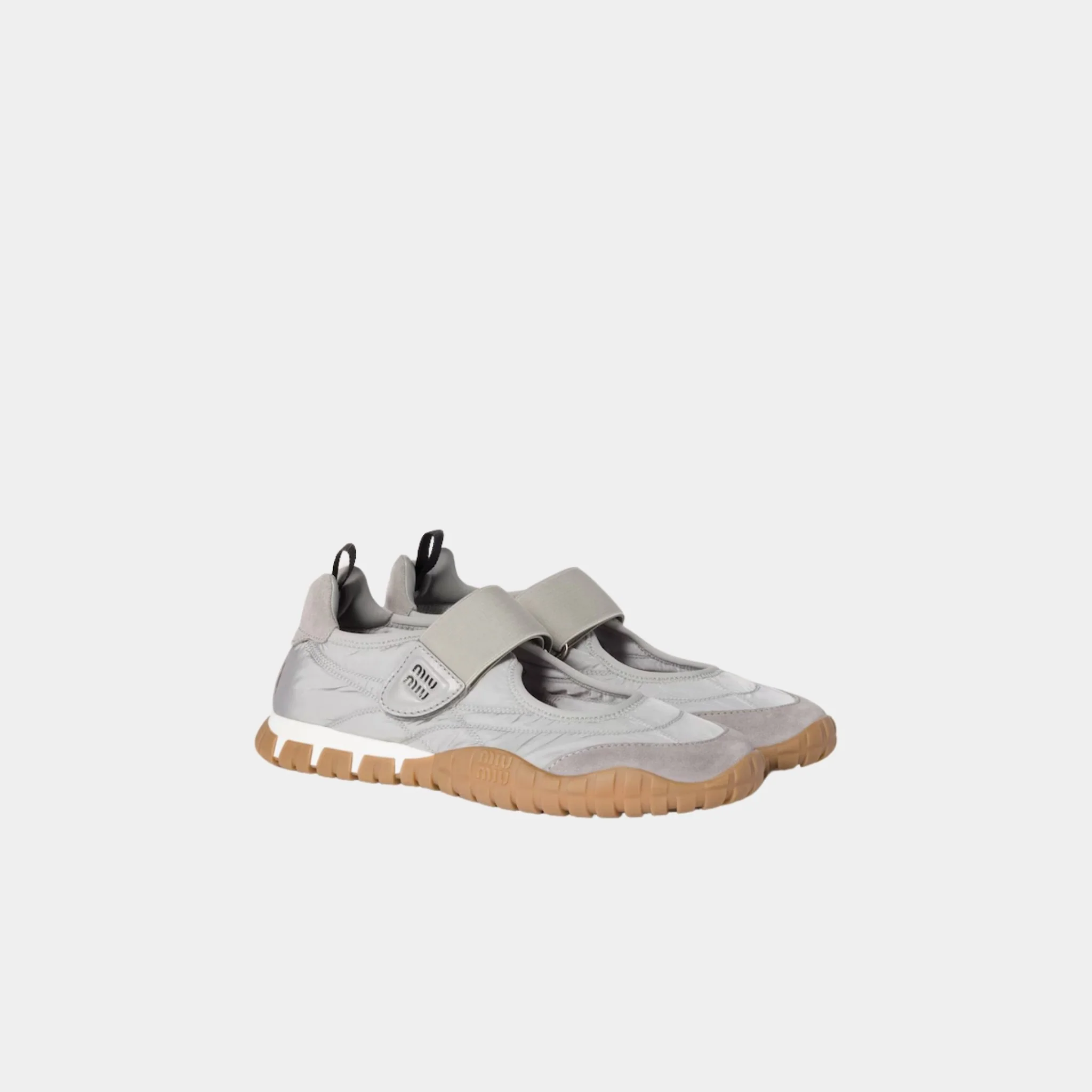 Tyre Technical Fabric And Suede Ballerinas - Image 2