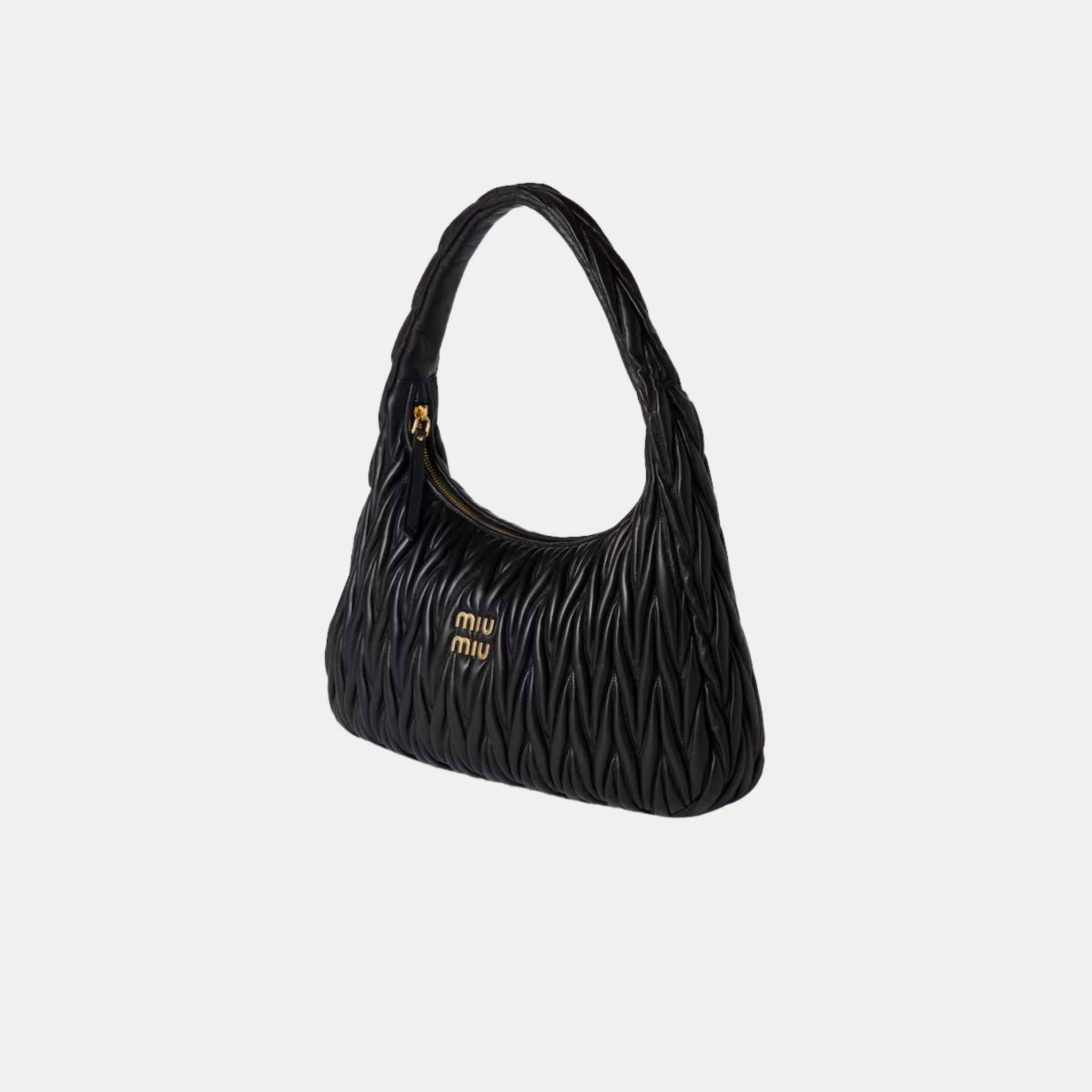 Wander Matelassé Nappa Leather Hobo Medium Bag - Image 2